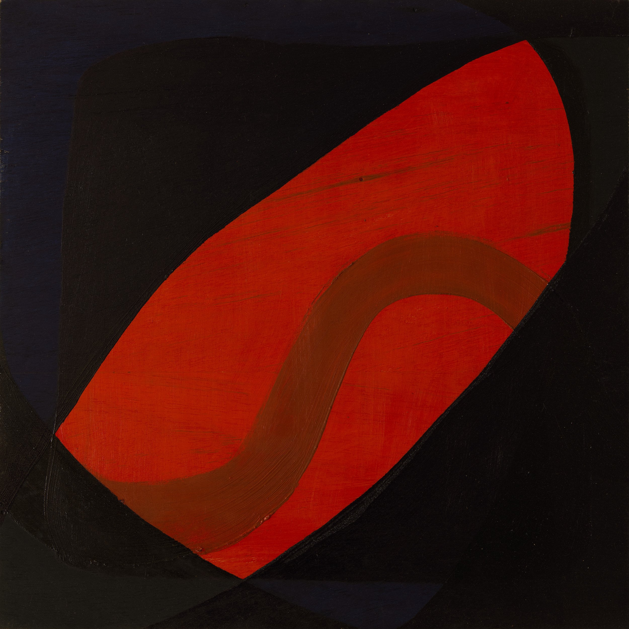 Red — Curved Band | 18 × 18 Art Poster
