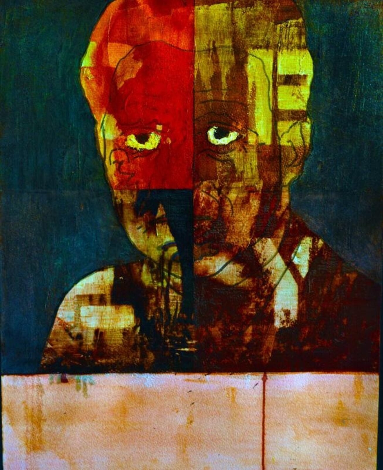 Assassinated Figures — Robert F. Kennedy, acrylic, pencil and marker on paper, 2018, Gene Tanta