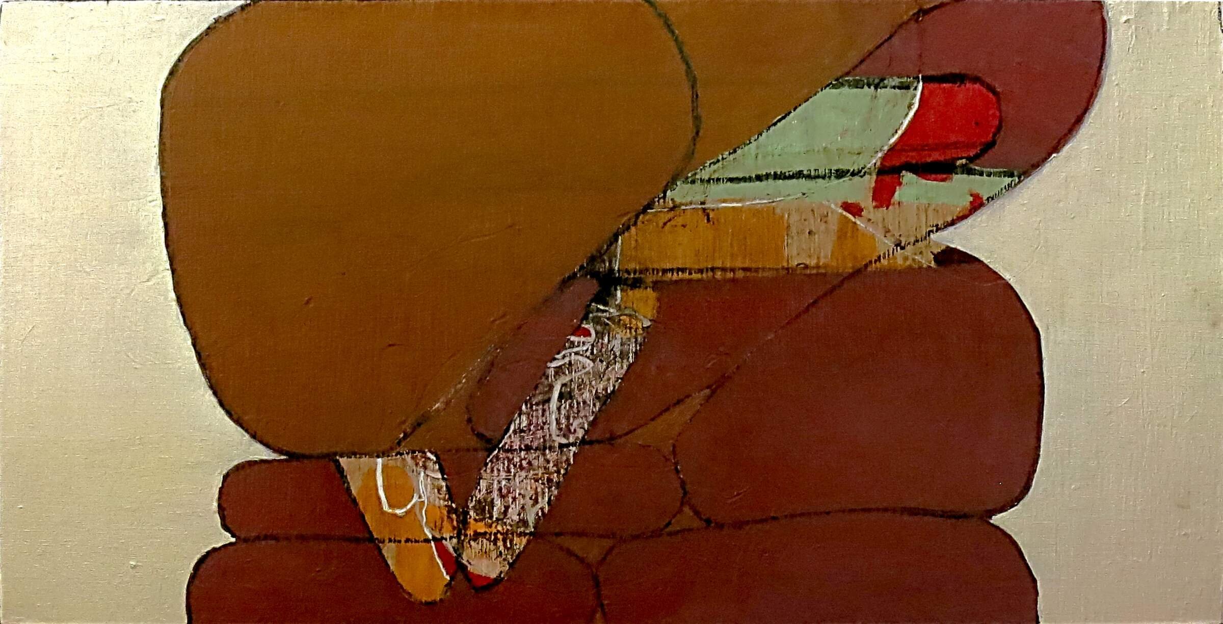 Cairns - #61, oil on wood, 2017, Gene Tanta