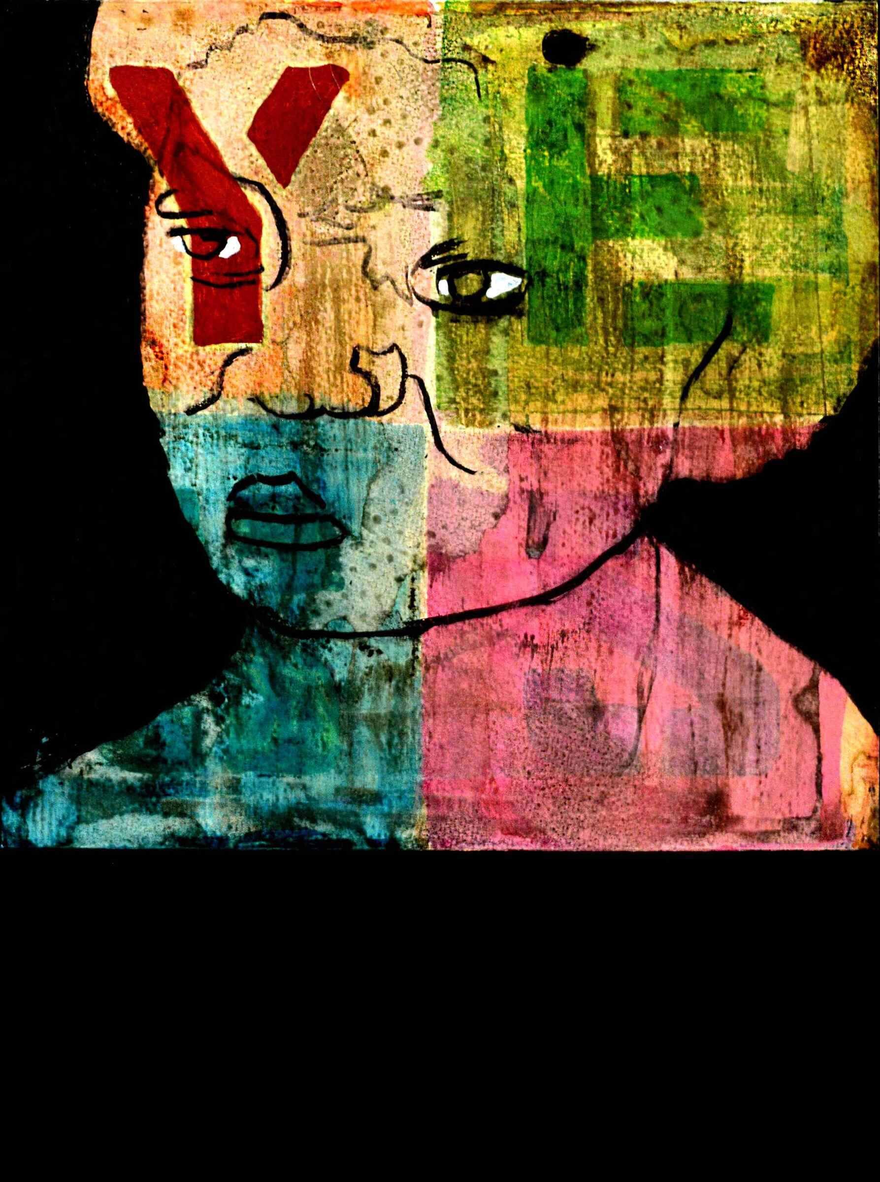 Assassinated Figures — Agathe Uwilingiyimana, acrylic, pencil and marker on paper, 2018, Gene Tanta