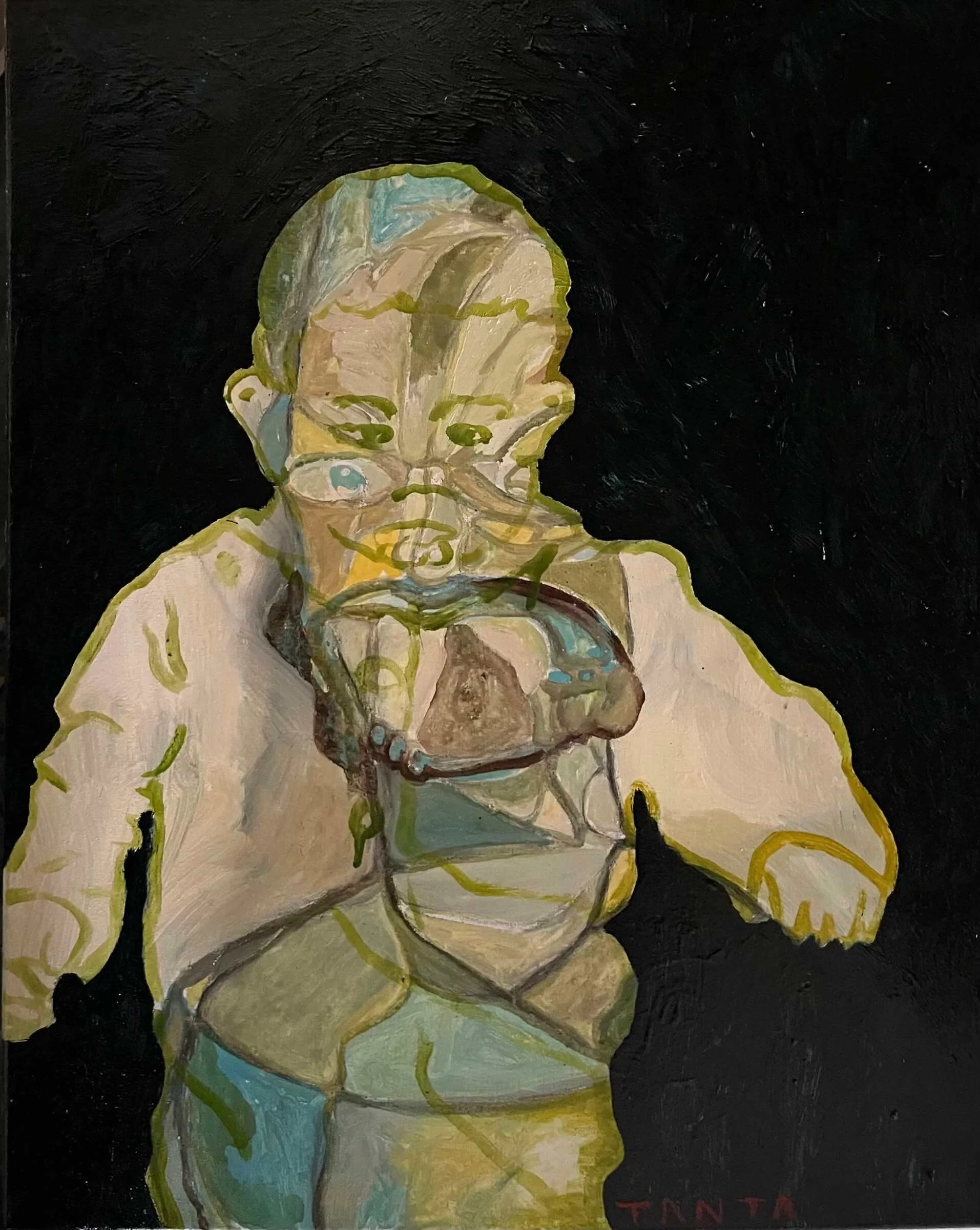 Inner Children #8, oil on canvas, 2024, Gene Tanta