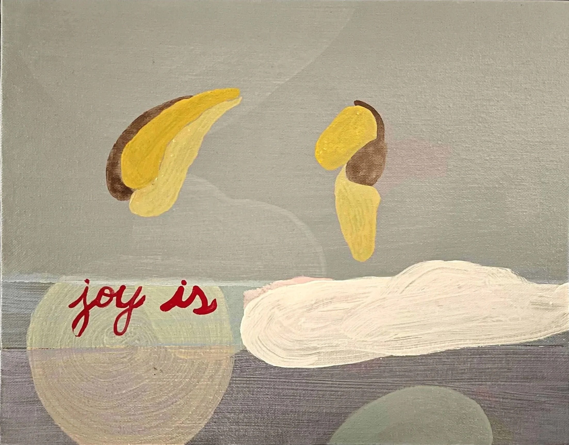 Refracted Language - Joy, oil on masonite, 2023, Gene Tanta