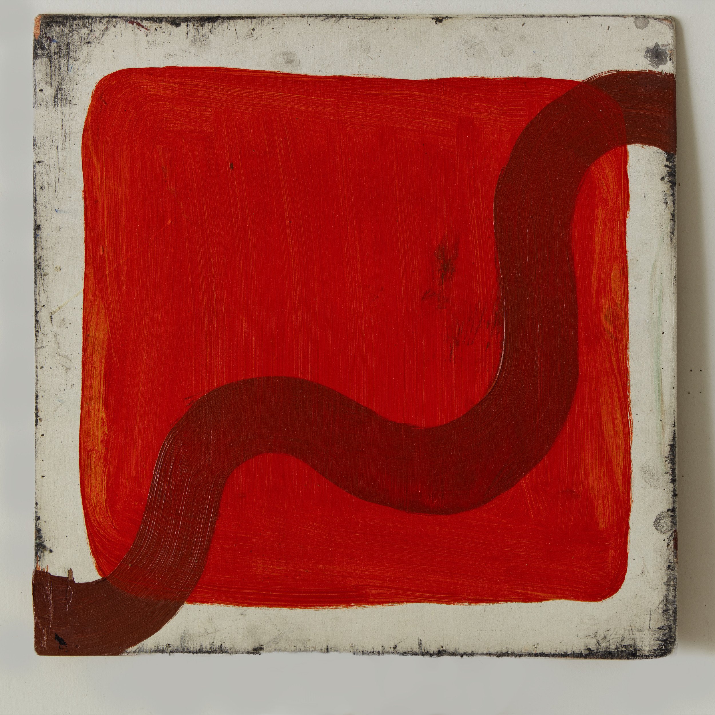 Red — Serpentine Field | 18 × 18 Art Poster