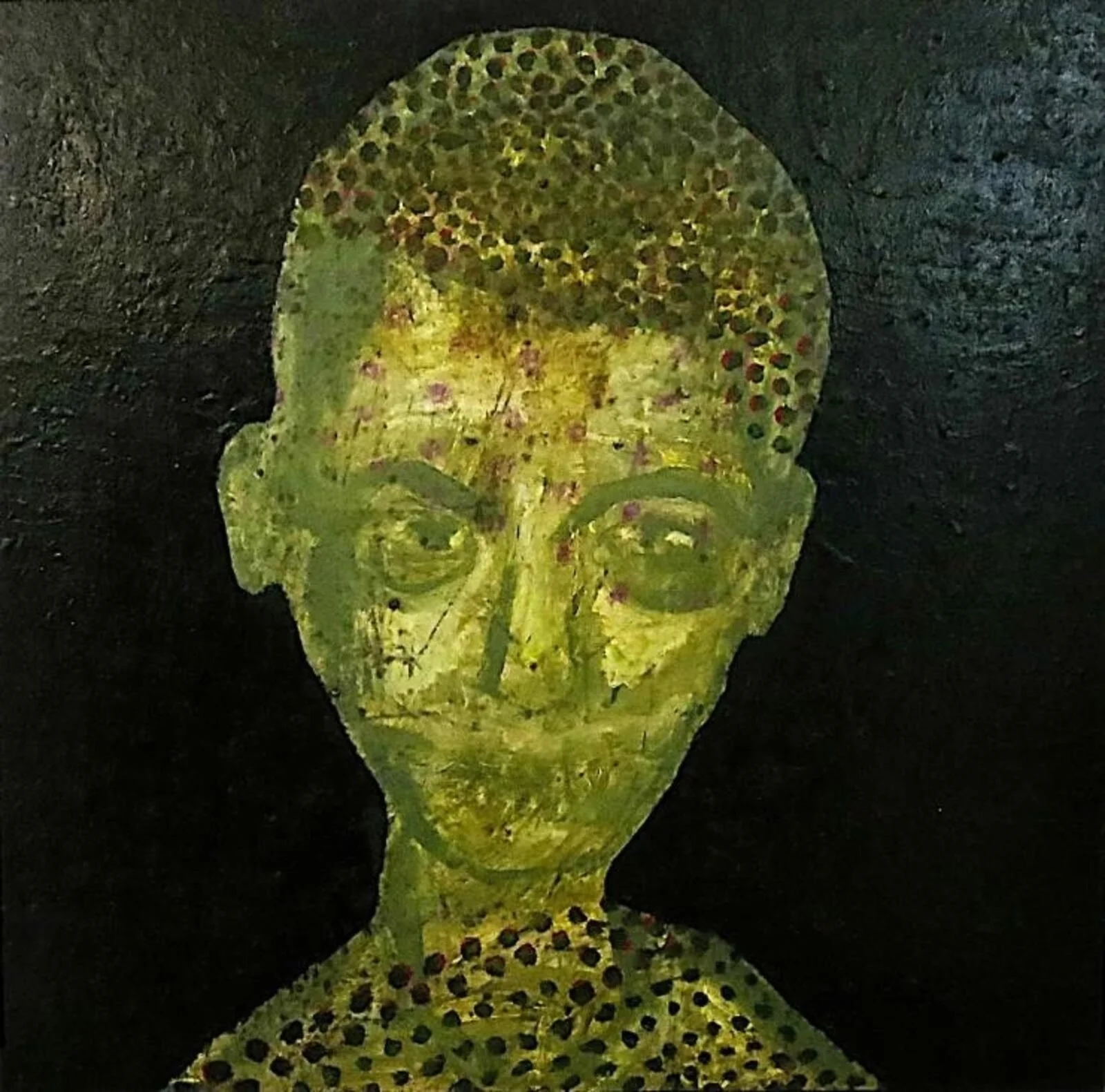 Inner Children #16, oil on wood, 2019, Gene Tanta