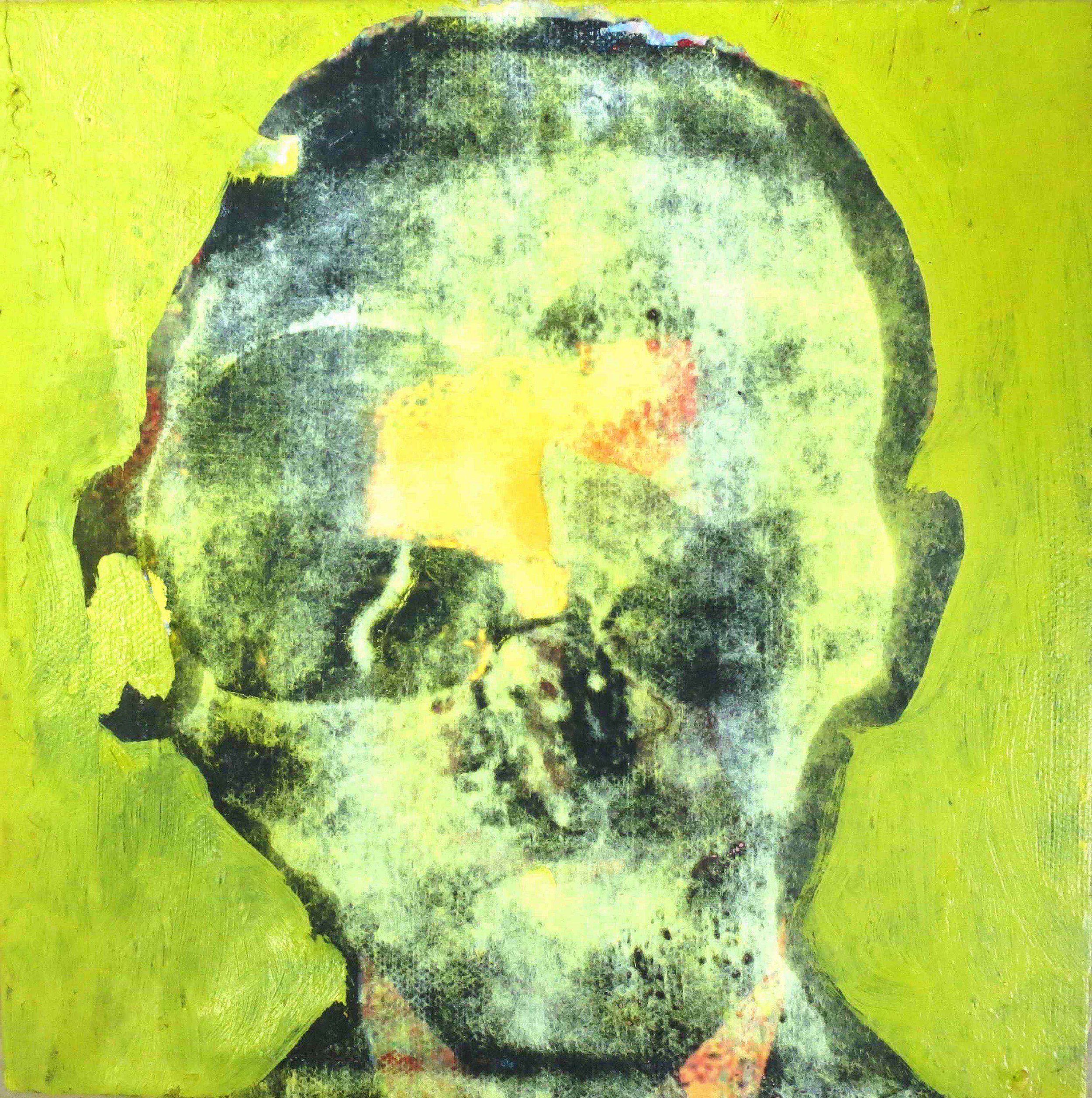 Portrait - 8-year Old Head, acrylic on paper, 2011, Gene Tanta