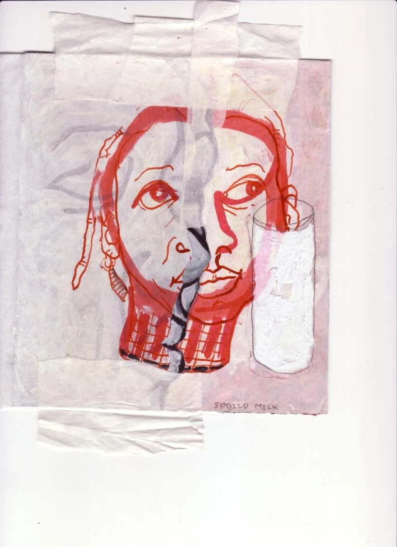 Portrait - Gelsy, ink on paper, 1998, Gene Tanta