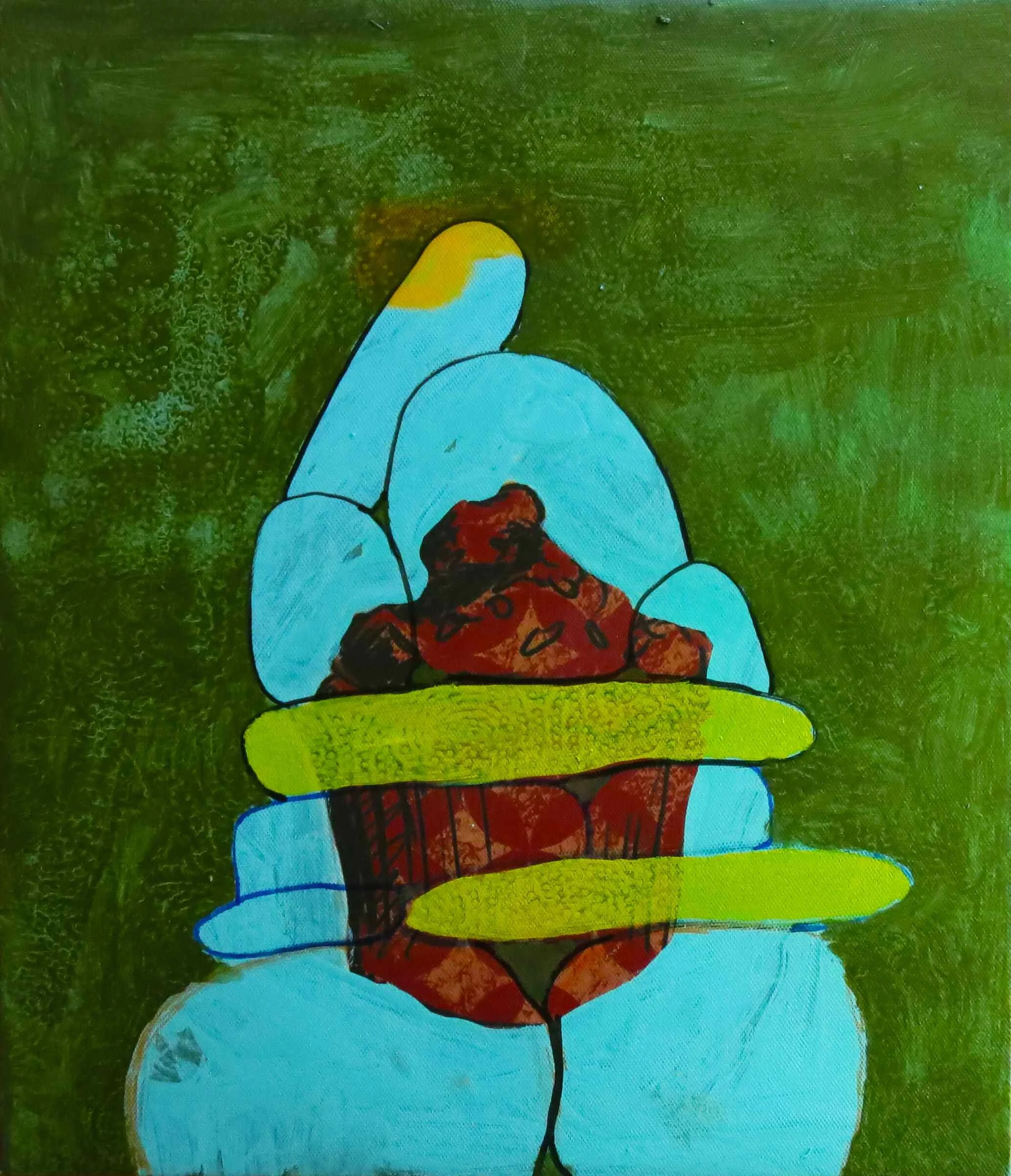 Cairns - #50, acrylic on canvas, 2017, Gene Tanta