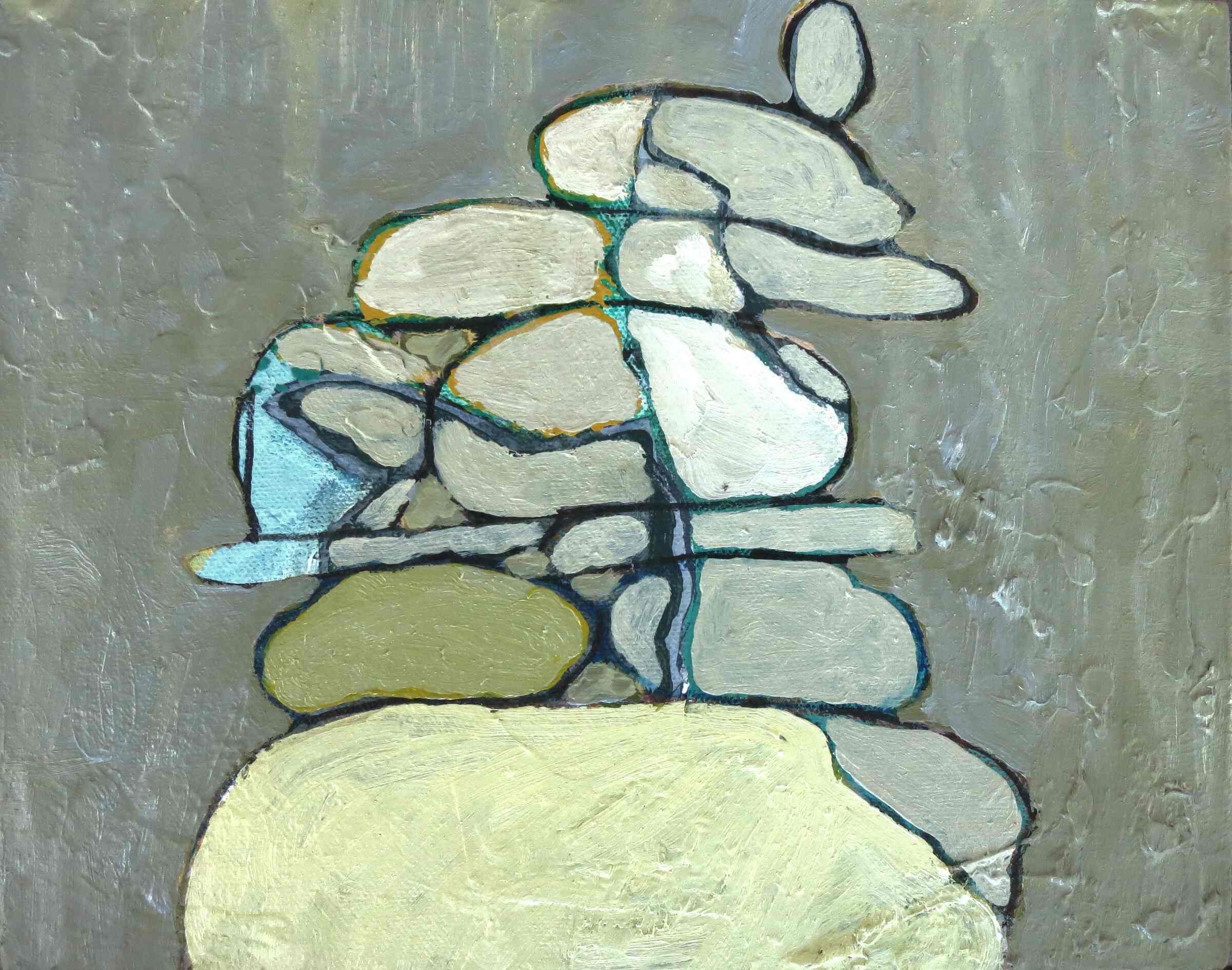 Cairns - #4, oil on canvas, 2017, Gene Tanta
