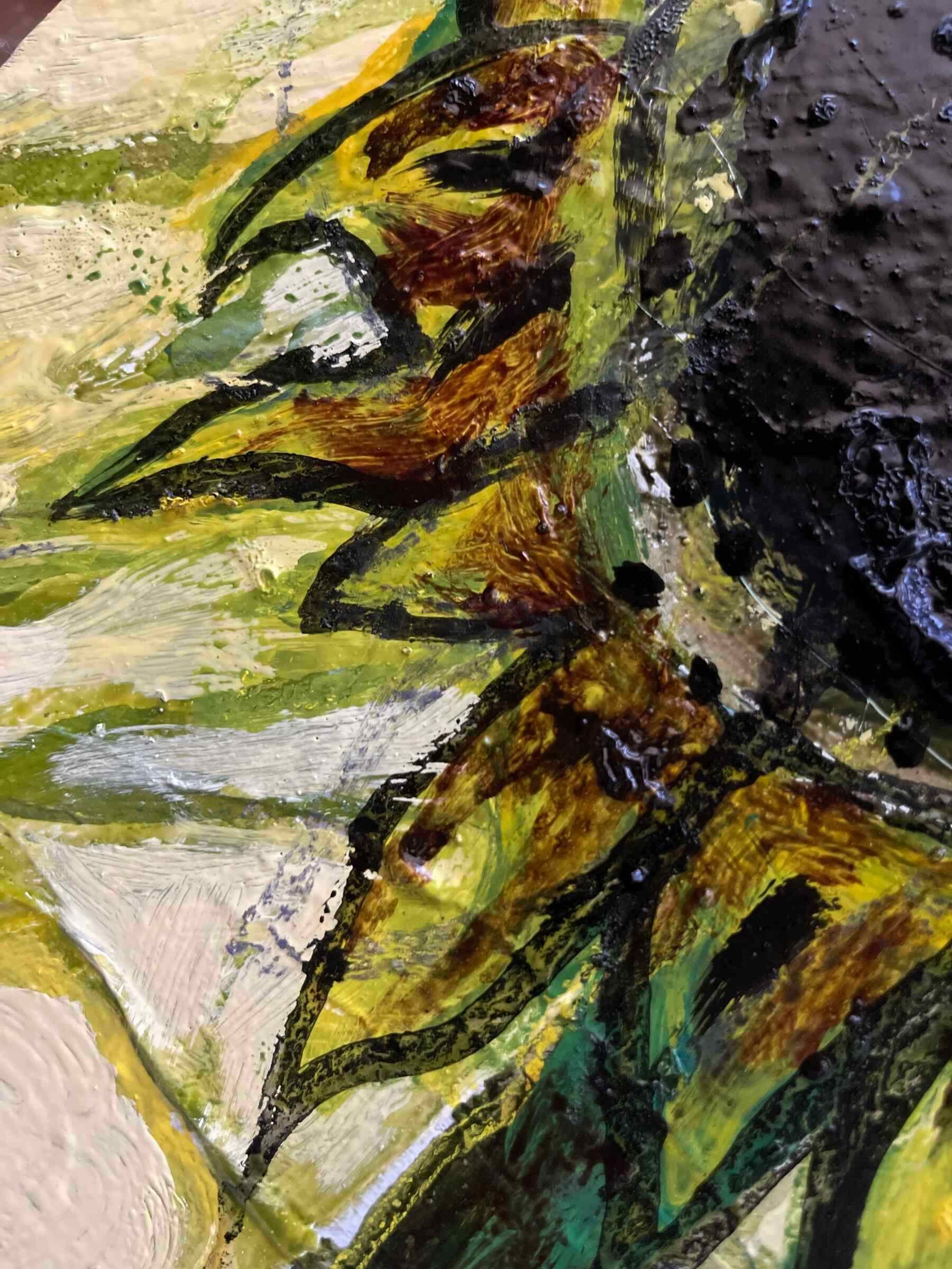 Sunflower #47, oil on canvas, 2023, Gene Tanta