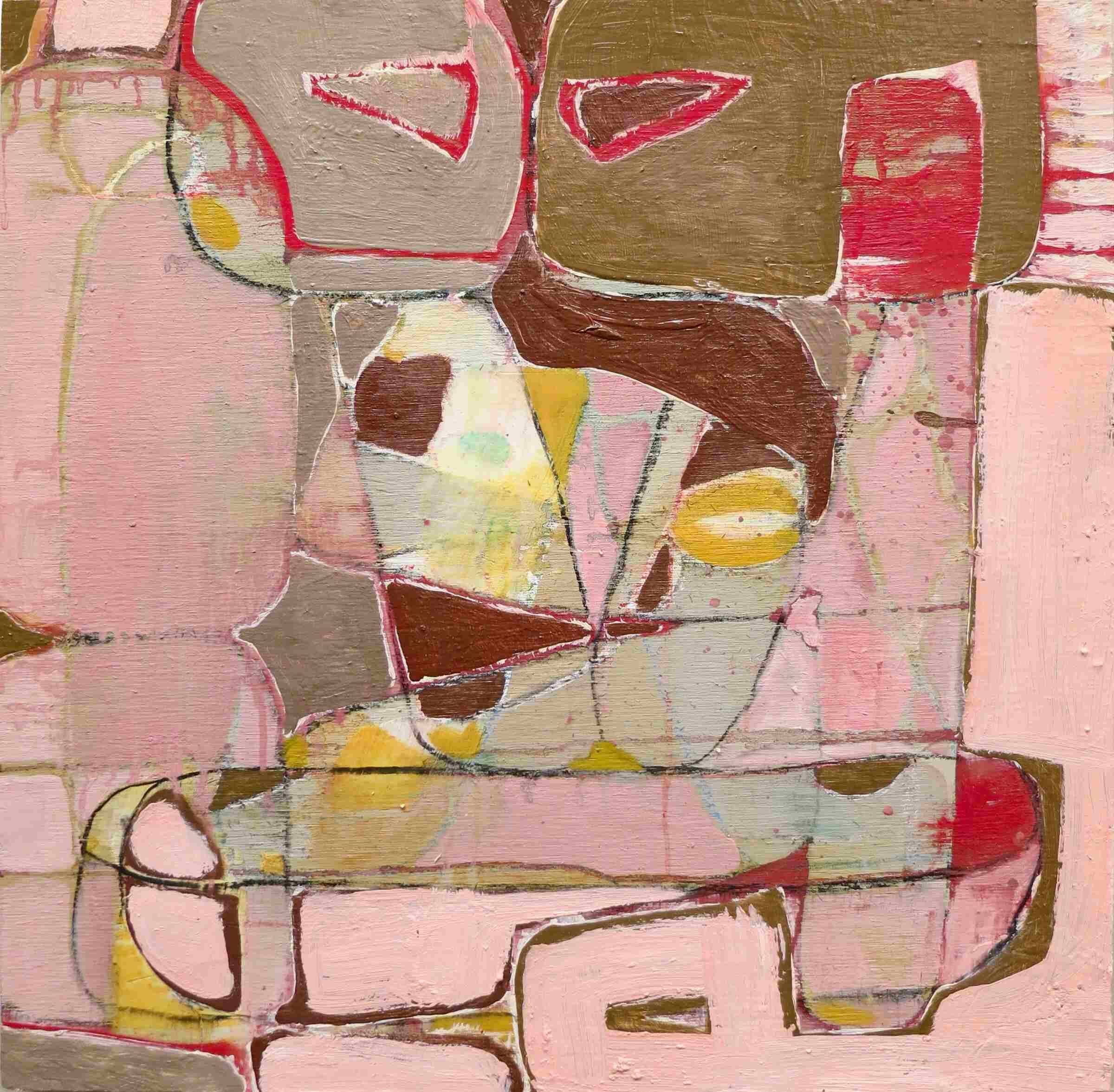 Cairns - Understanding Pink, oil on wood, 2017, Gene Tanta