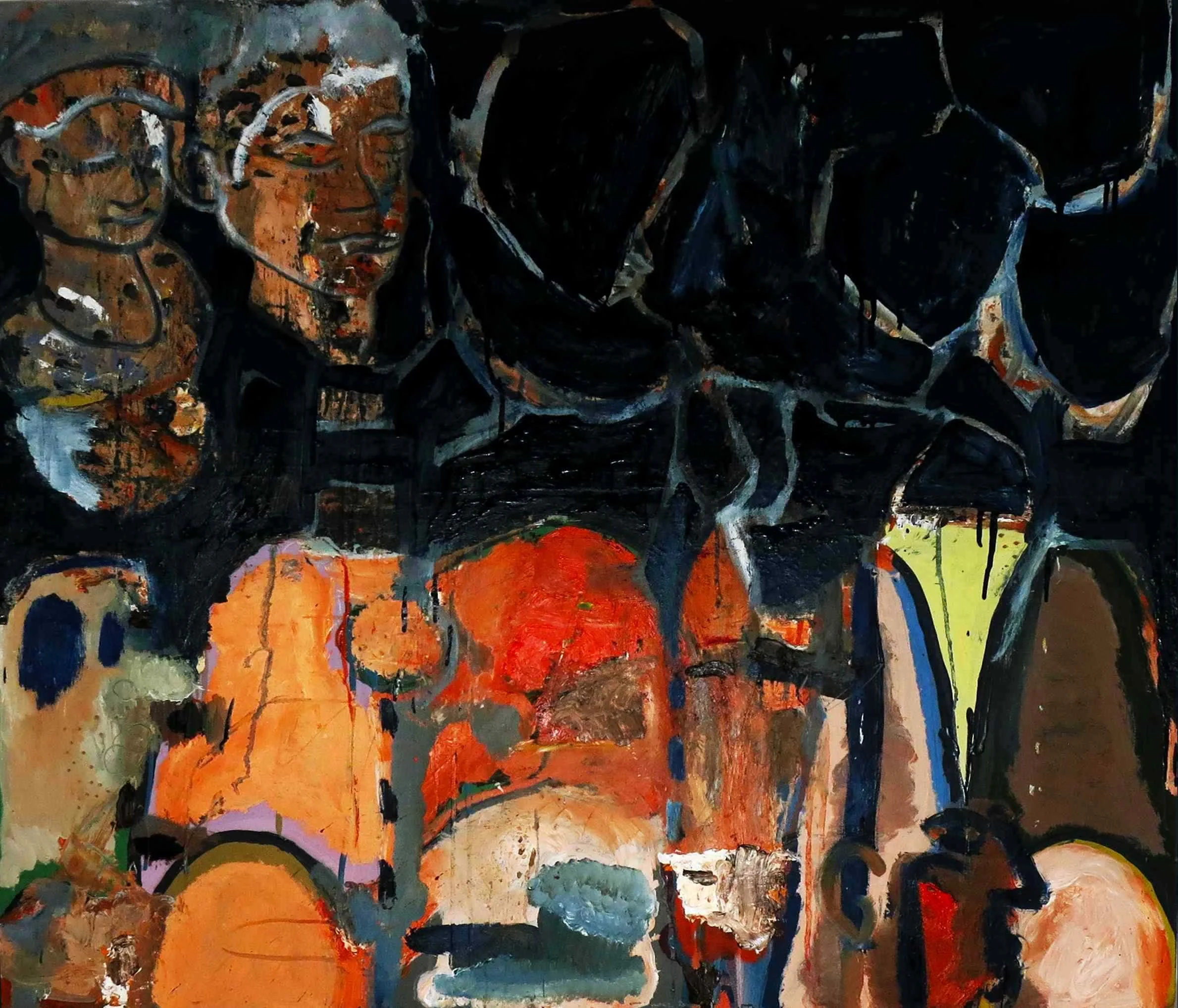 Inner Children - Tristans, oil on wood, 2018, Gene Tanta