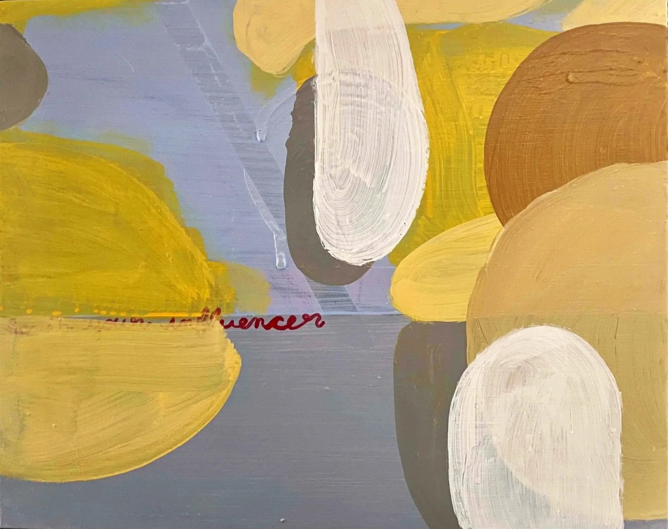 Refracted Language - Influencer, oil on masonite, 2023, Gene Tanta