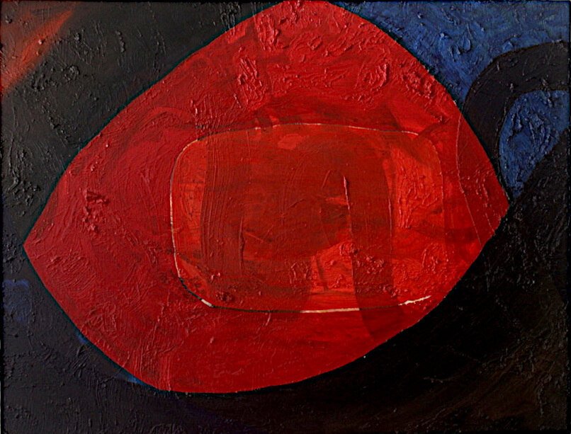 Red #19, oil on canvas, 2025, Gene Tanta