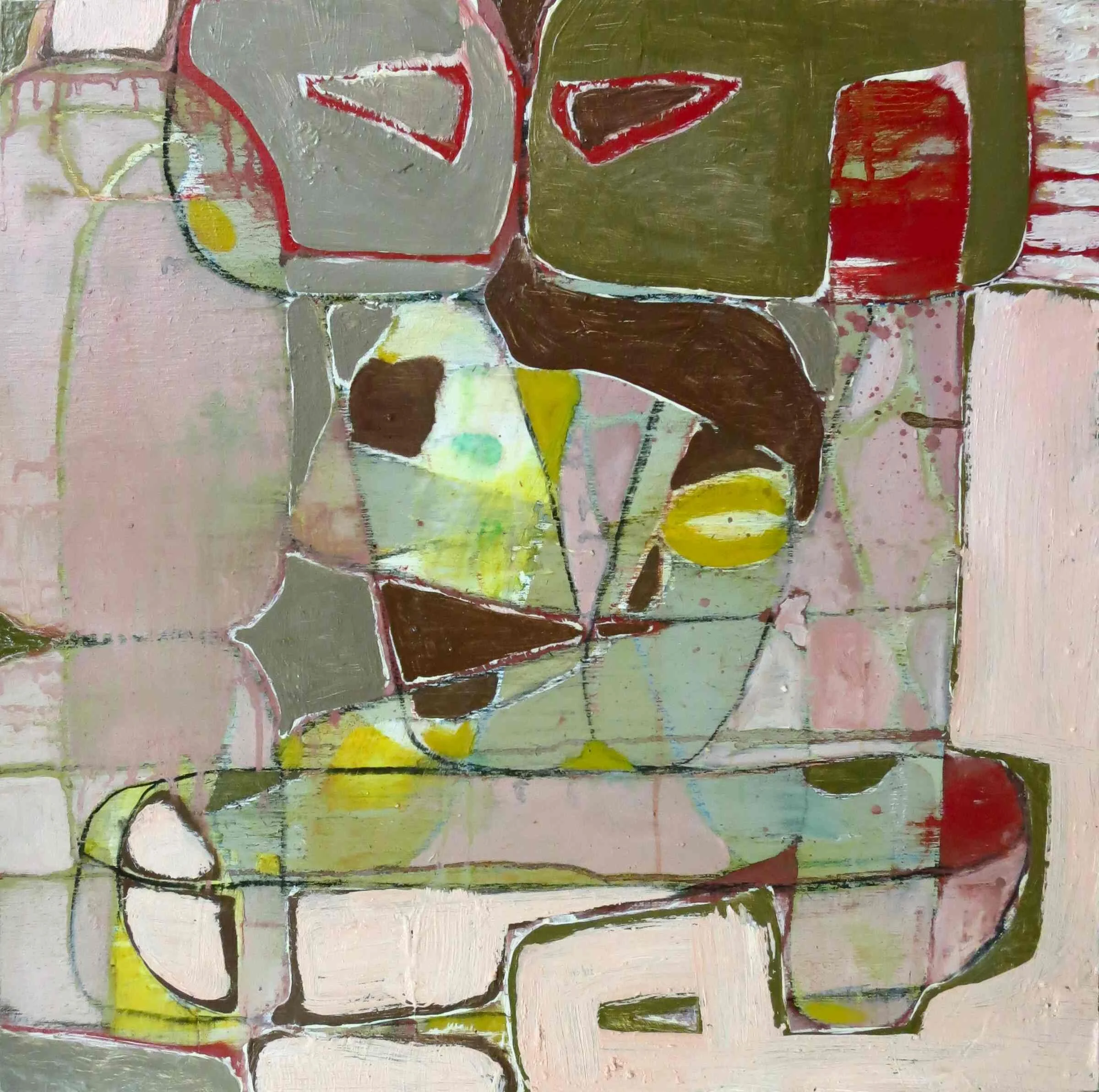 Cairns - Understanding Together, oil on wood, 2017, Gene Tanta
