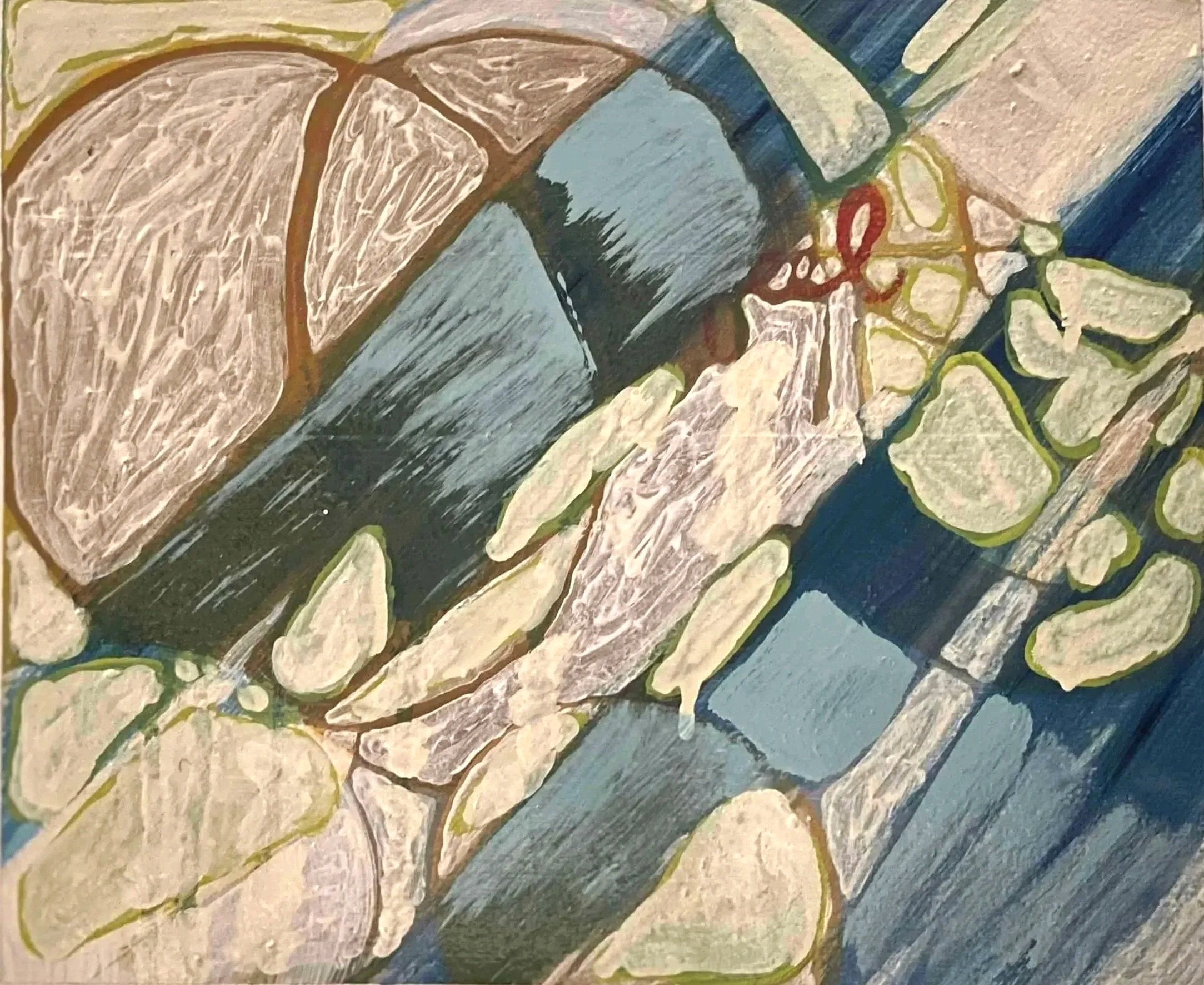Refracted Language - Feel, oil on masonite, 2023, Gene Tanta