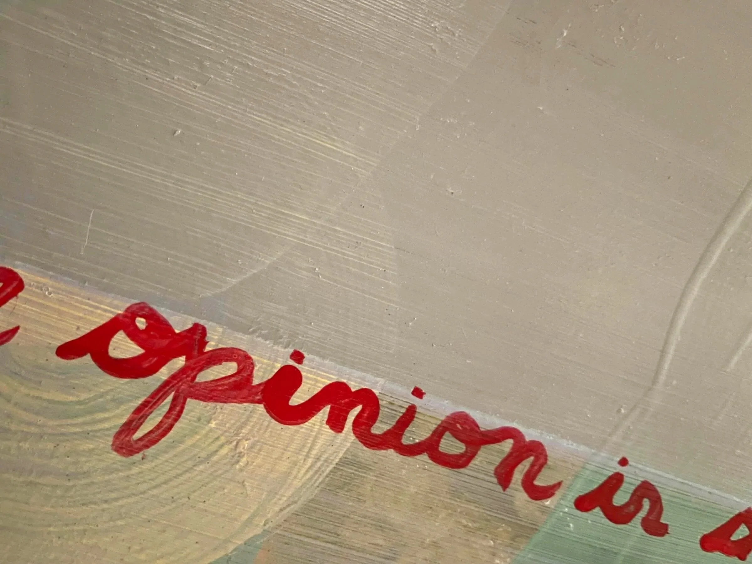 Refracted Language - Opinion, oil on masonite, 2023, Gene Tanta
