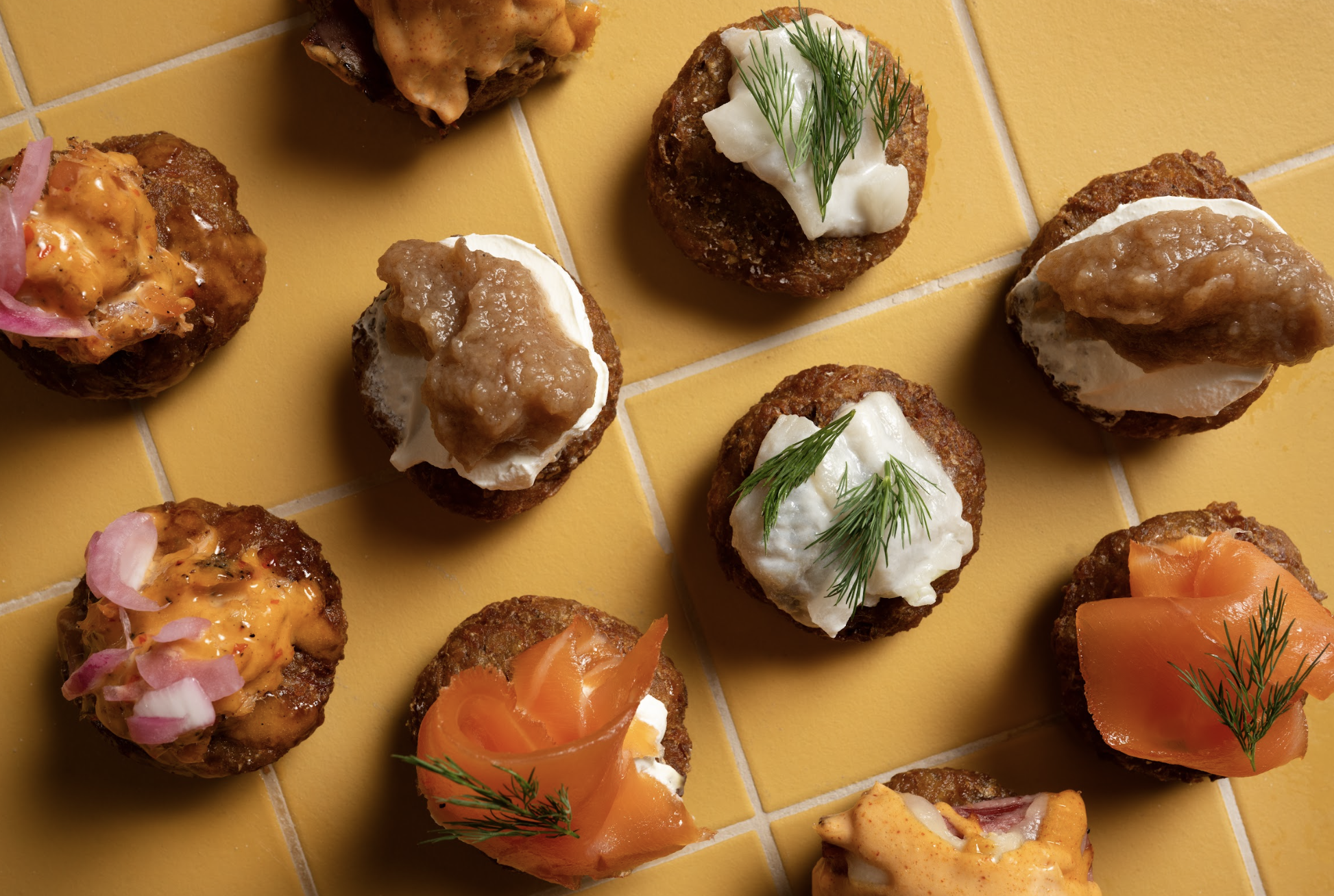 An assorted selection of GERTIE housemade latkes