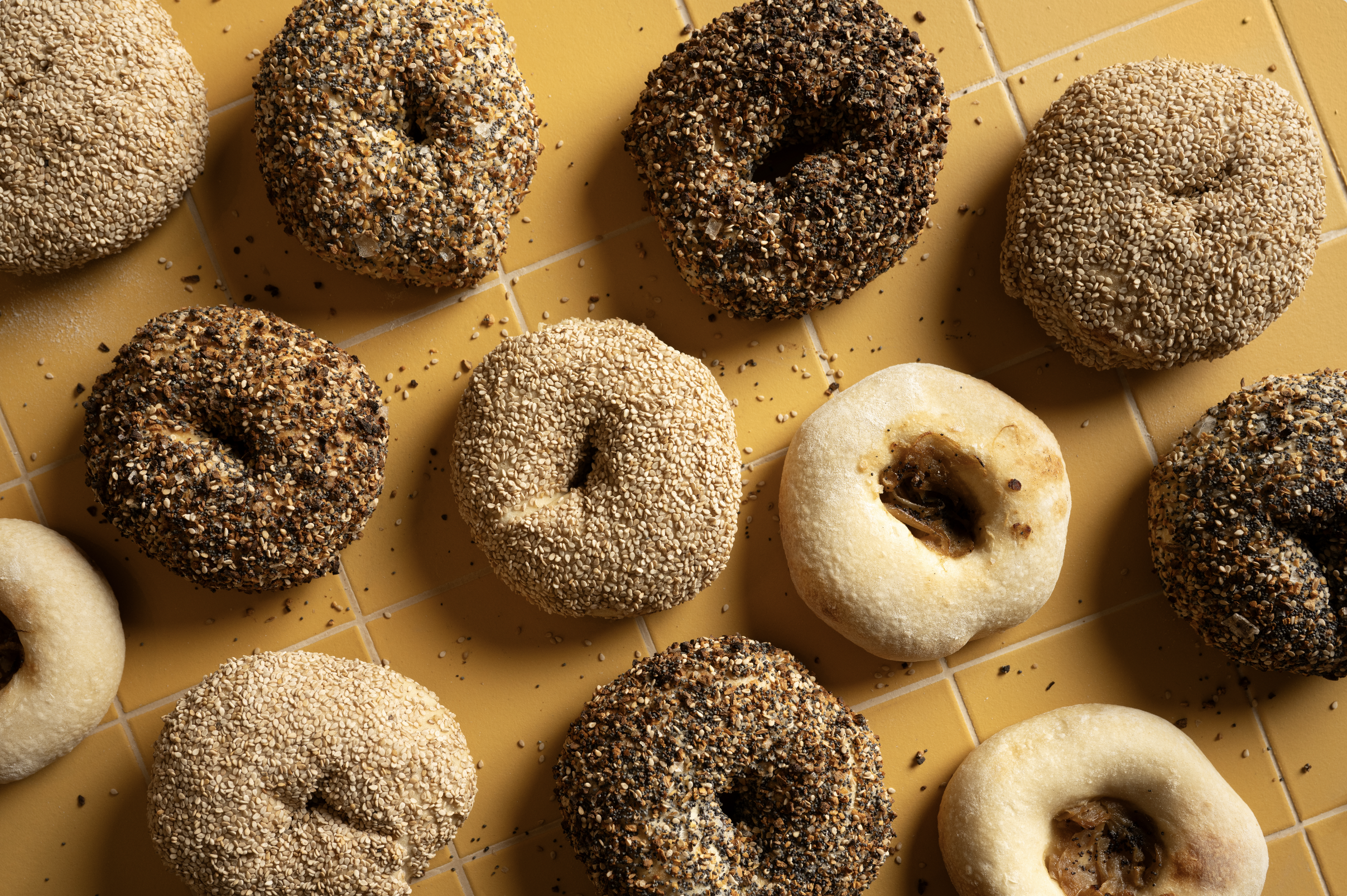 GERTIE bagels including sesame, everything, onion bialy