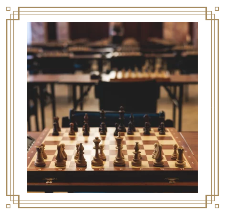 Tournament chessboards prepared for play