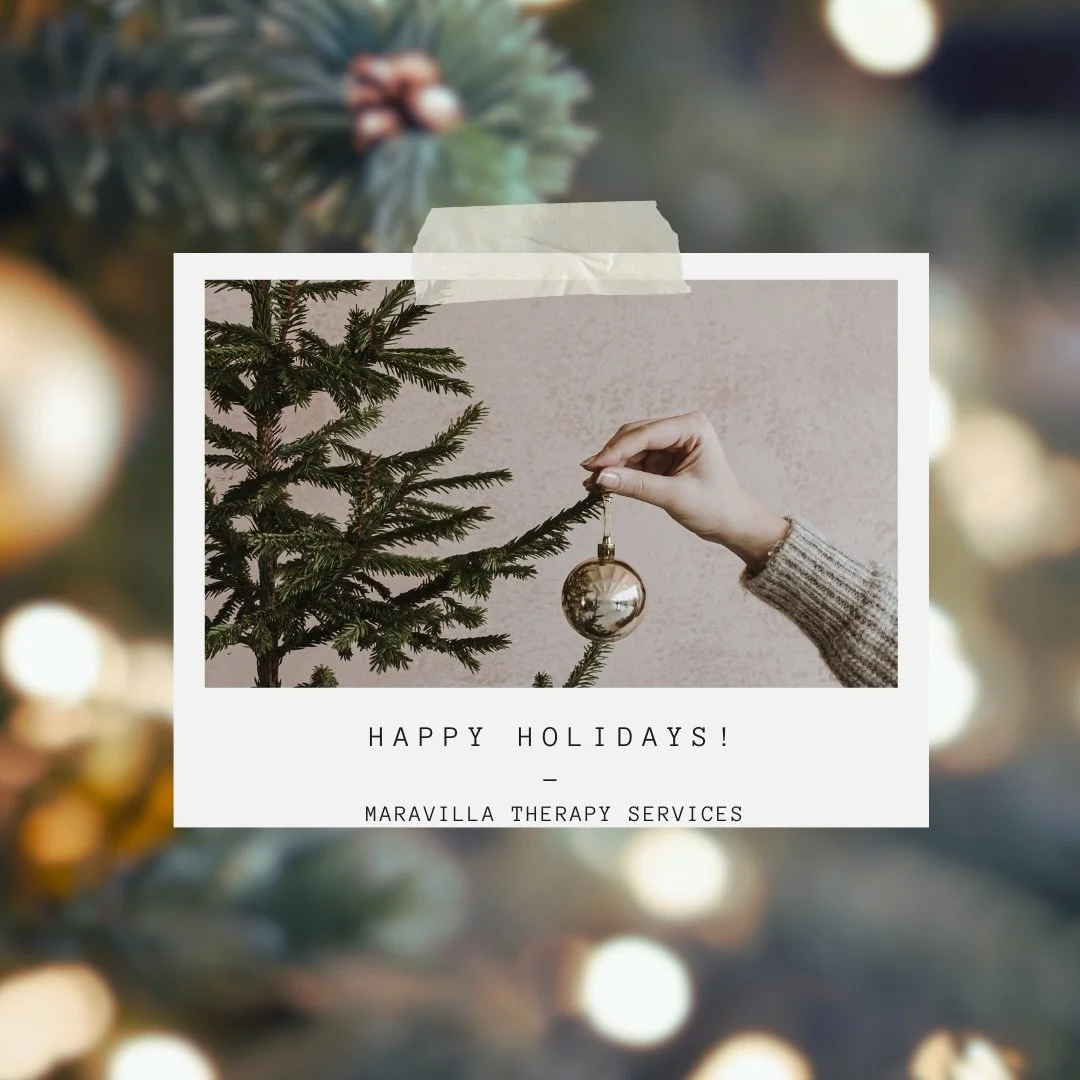 Happy Holidays from Maravilla Therapy Services!

#MentalHealthMatters #TherapylsSelfCare #FreshStart #HealingJourney #SelfCompassion mentalhealth health therapy texas socialwork Icsw Icsws mindfulness gratitude selftalk checkin
EndTheStigma Therapyls