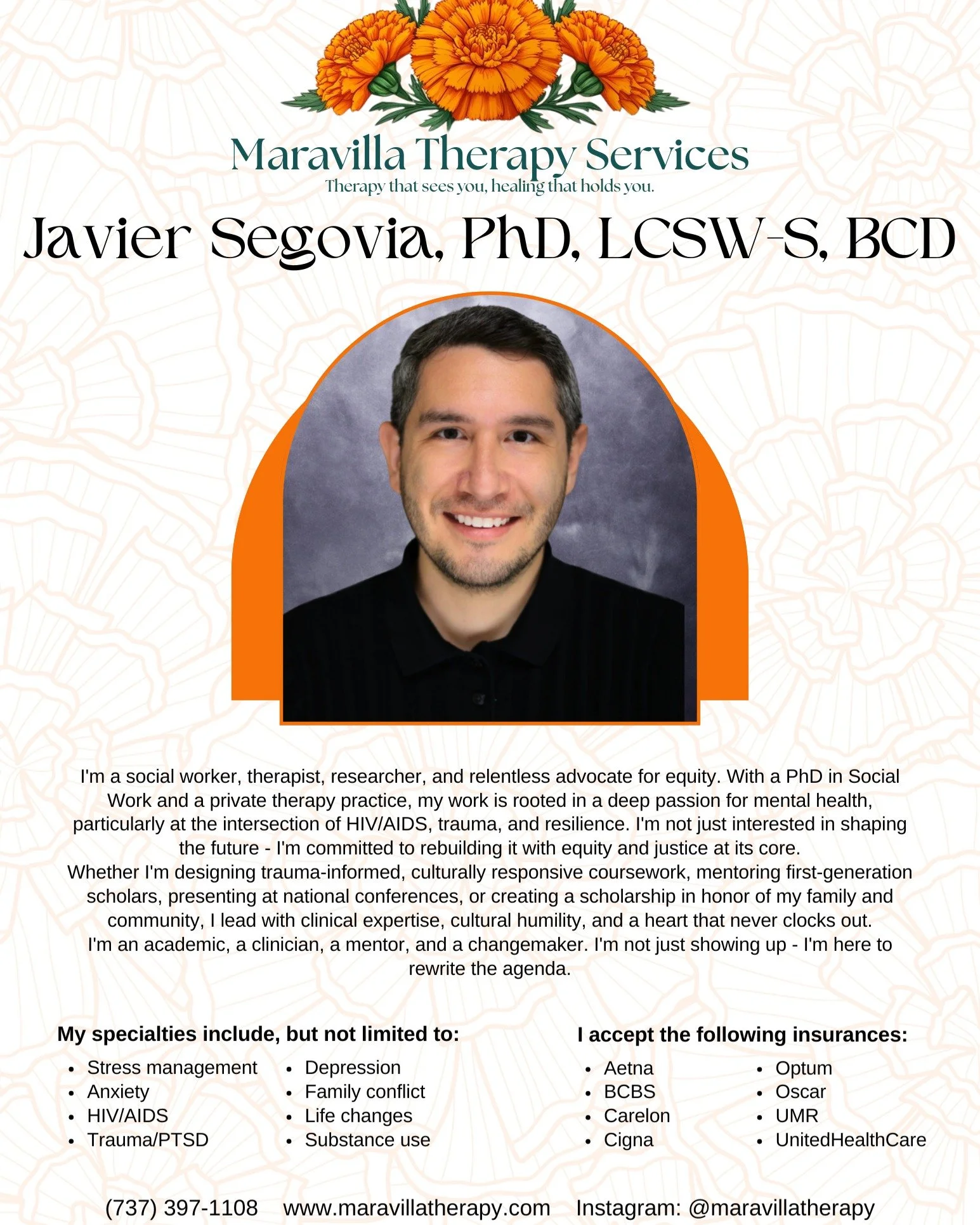 Whether I&rsquo;m designing trauma-informed, culturally responsive coursework,
mentoring first-generation scholars, presenting at national conferences, or
creating a scholarship in honor of my family and community, I lead with
clinical expertise, cul
