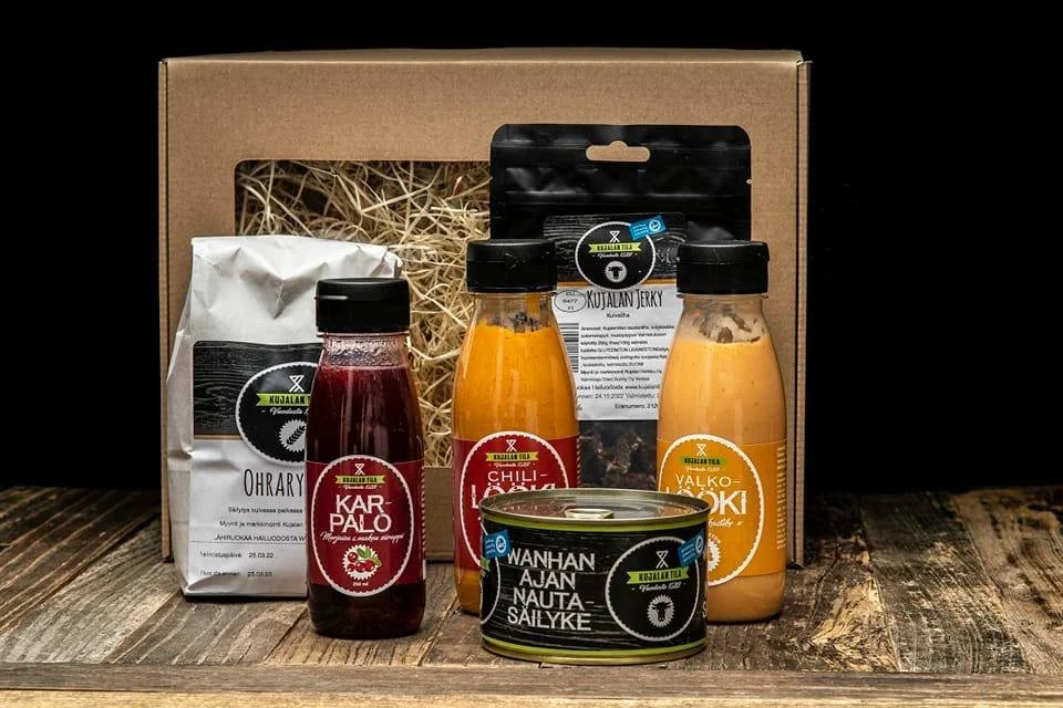 Kujalan tilan tuotteita.