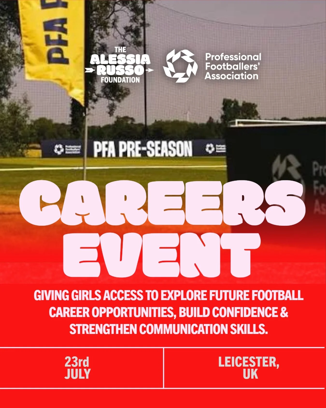 We&rsquo;re so excited to announce our first careers event on 23rd July together with @the_pfa. The day will be focused on giving girls access to explore football career opportunities, build confidence, and strengthen their communication and presenta