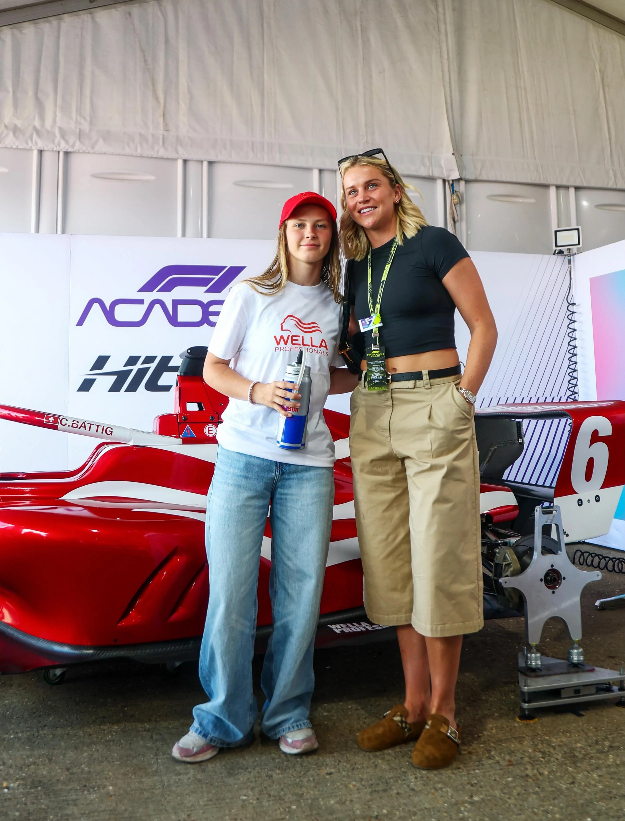 Lovely to see our founder, @Alessia visit the F1 Academy to meet their upcoming drivers at the British Grand Prix at Silverstone this weekend with @wellahair. 
The crossover champions girls&rsquo; empowerment in support of the next generation in reac