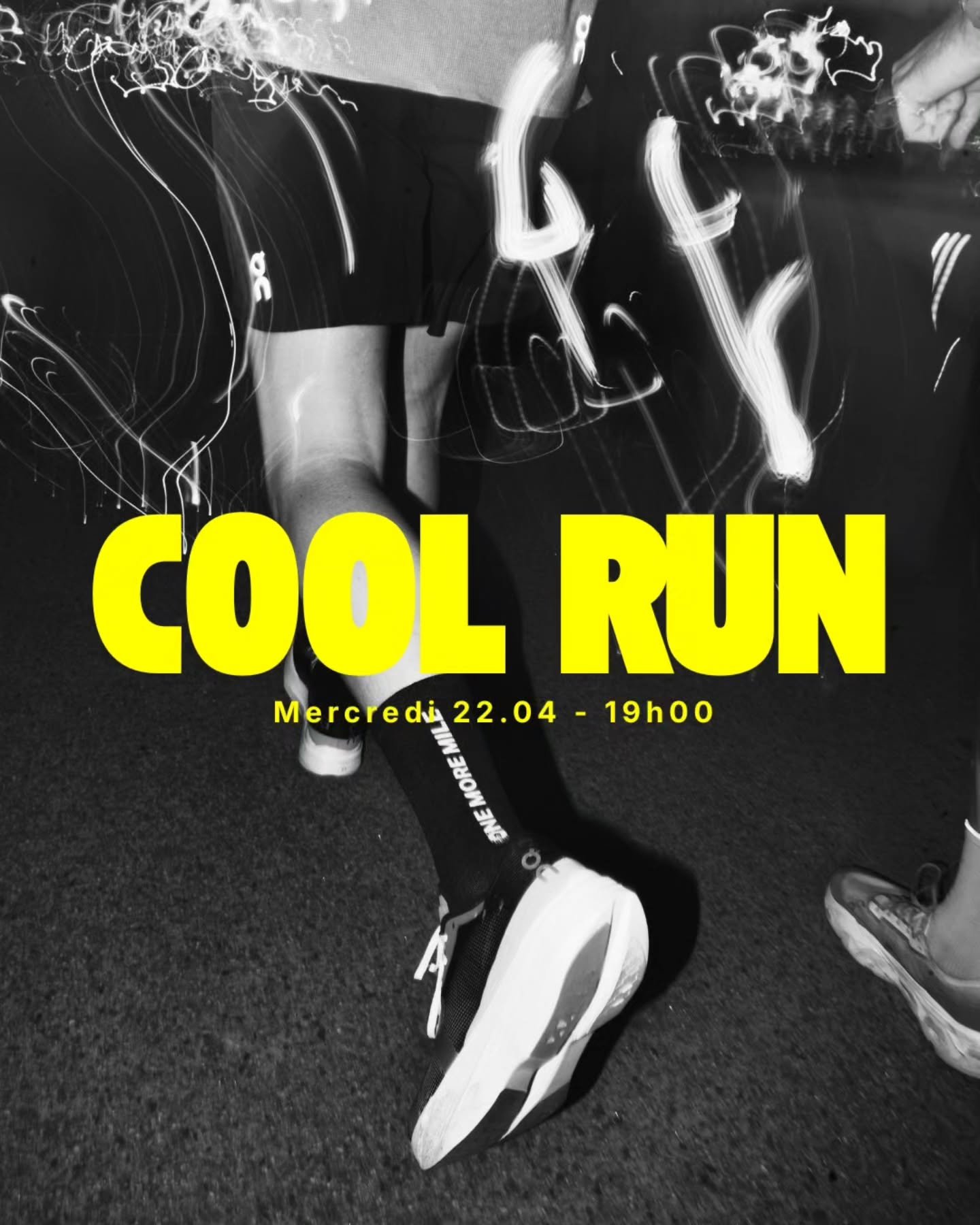 COOL RUN #2 🌀

RDV Mercredi 22 avril &agrave; 19h pour le deuxi&egrave;me Cool Run autour des ponts (=7km) au d&eacute;part du shop. 

Des groupes d'allure seront form&eacute;s allant de 6:30 &agrave; 5:00 de moyenne alors :

All pace welcome 🪽

Un