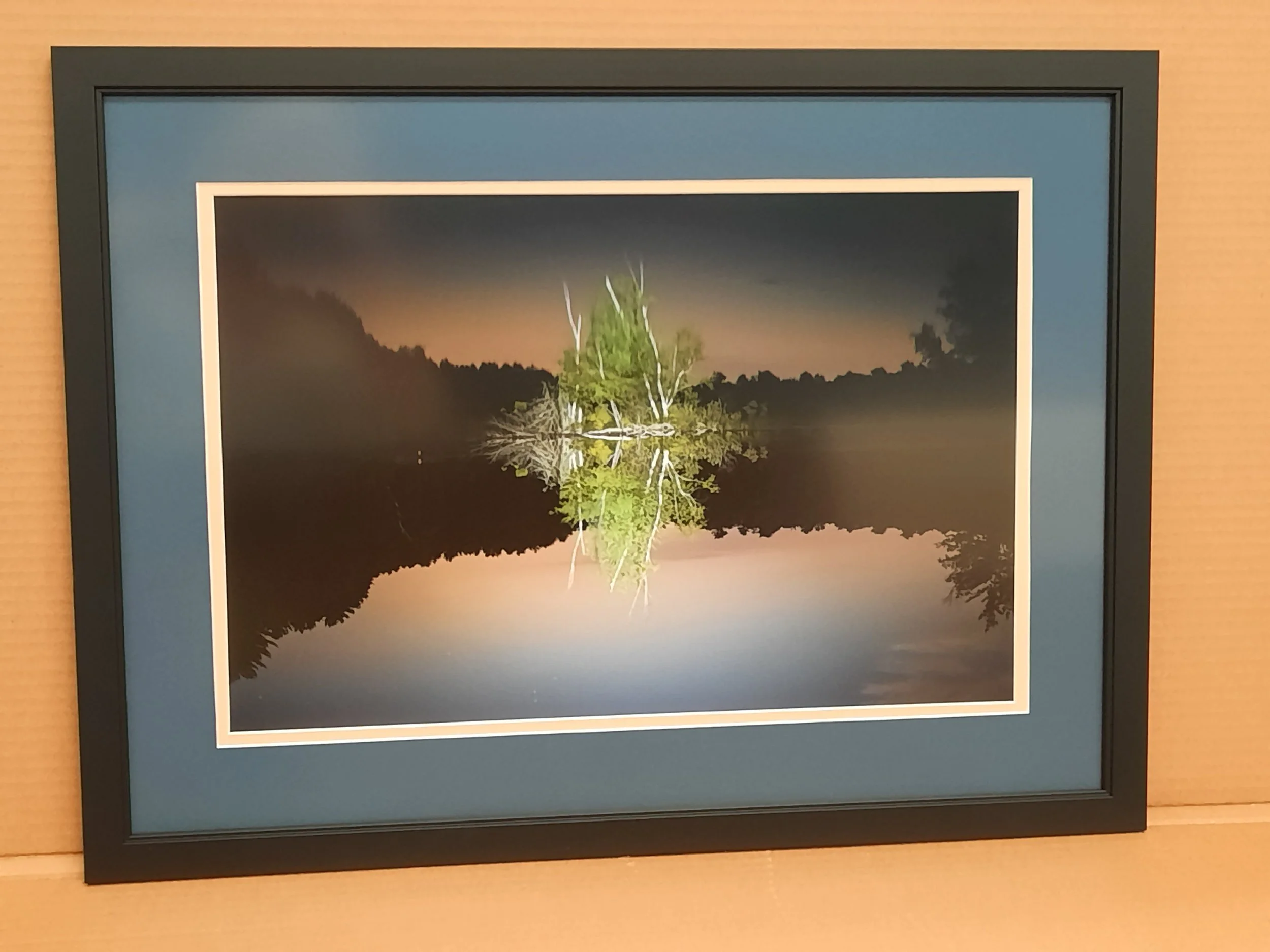 Art Print Custom Framed with single mat