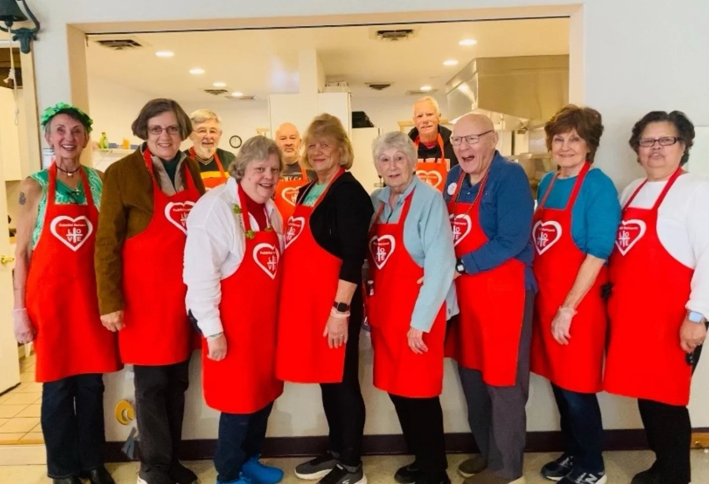 Custom Red Aprons with heat transfer vinyl