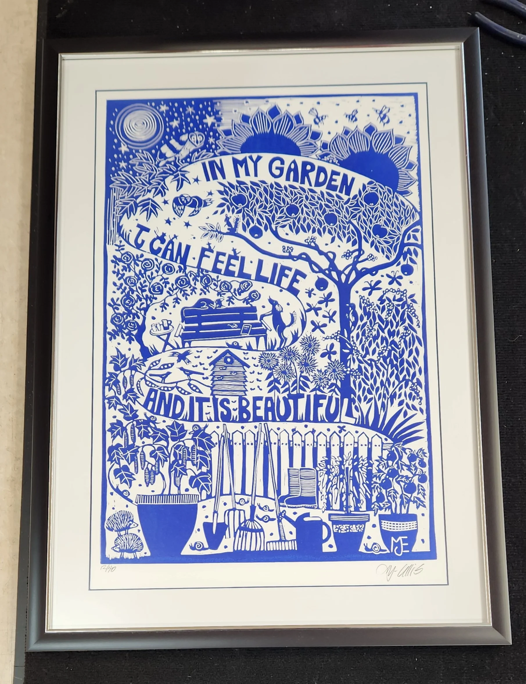 Poster Art Custom Framing with one mat