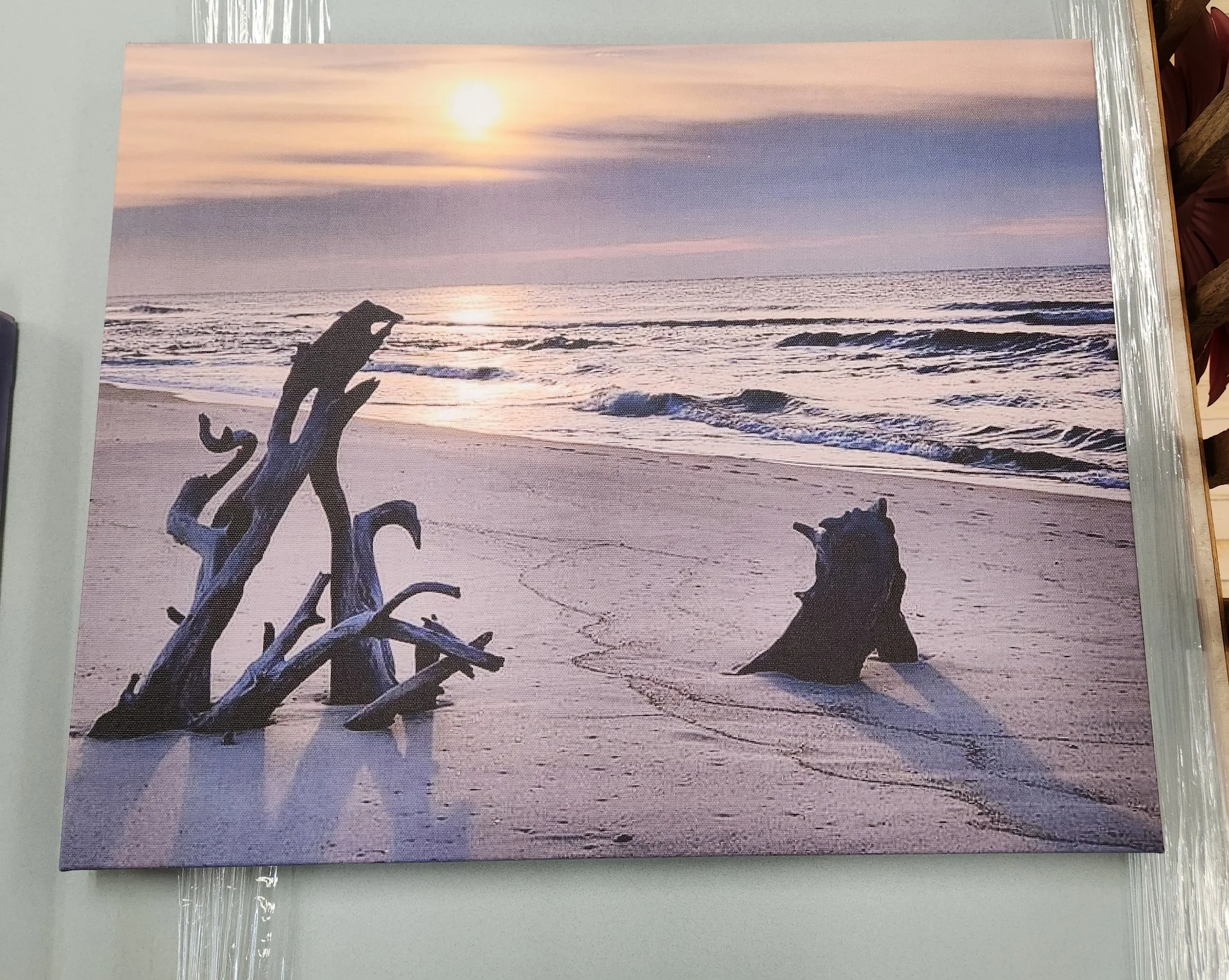 Vacation Photo of Beach Canvas Print. 1.25 inch thick for stretcher bar. Cell phone picture