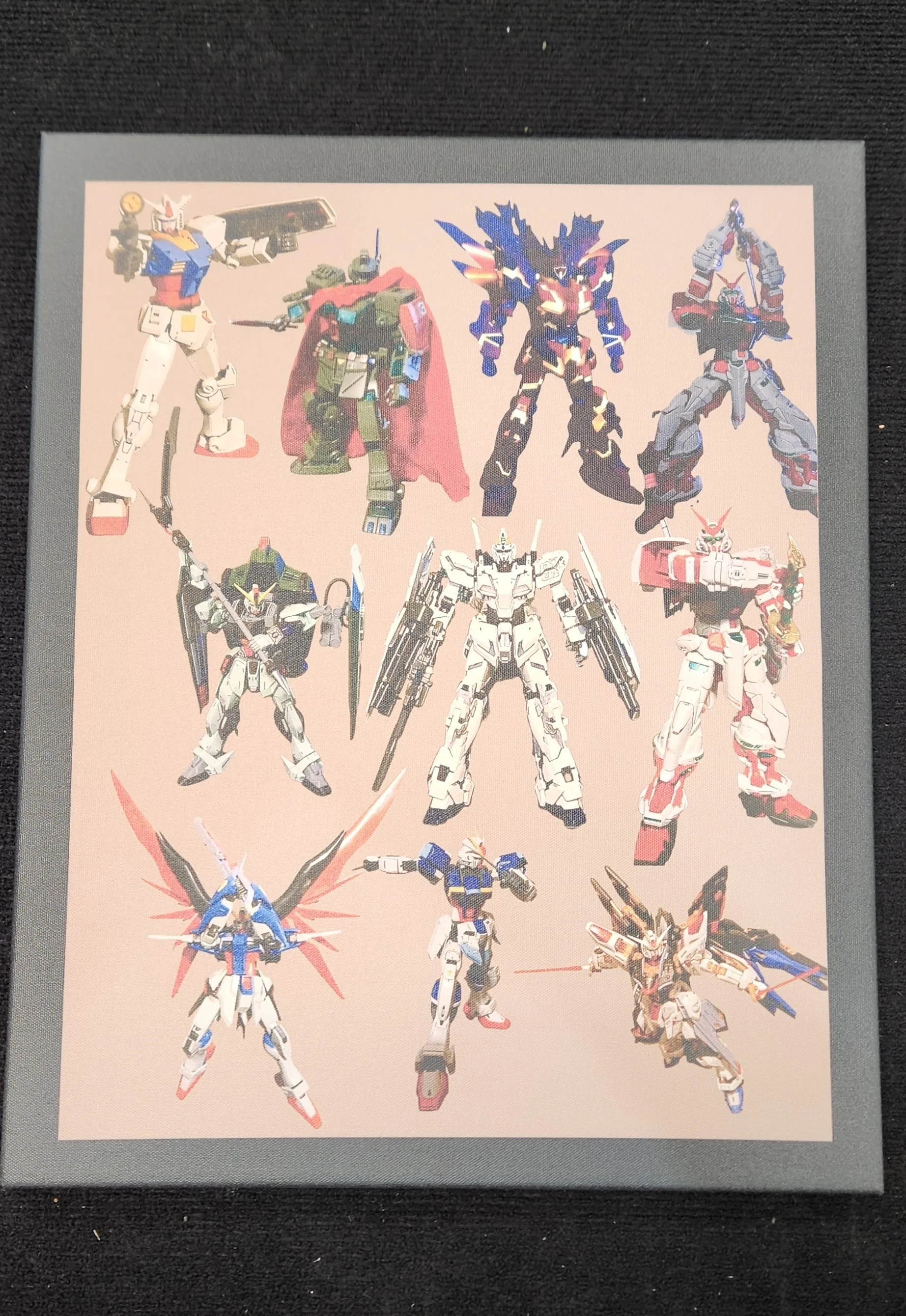 Collectible Figurines Canvas Print. Removed background and placed different images around Canvas Print. 1.25 inch stretcher bar