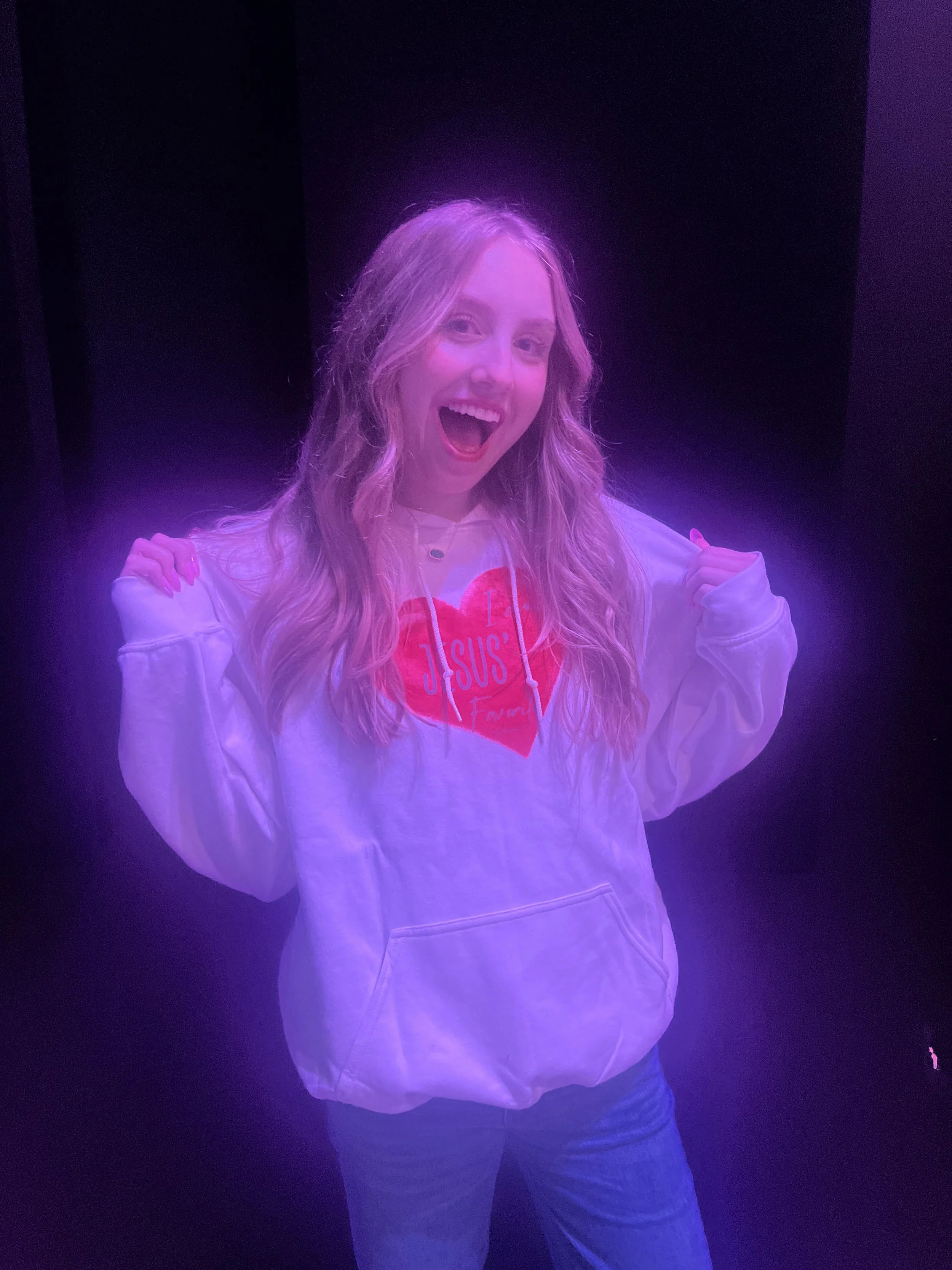 White Hoodie - Heart Logo