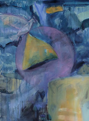 "Between Rock and Beauty"  Oil and oil pastel on canvas 
117 cm x 87 cm