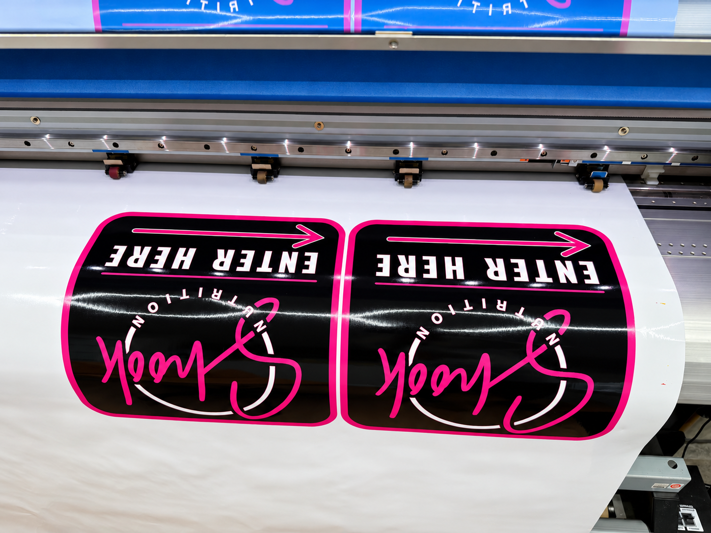 Shook Nutrition · Large-format graphics, fresh off our printer. Printing available up to 60 inches wide.