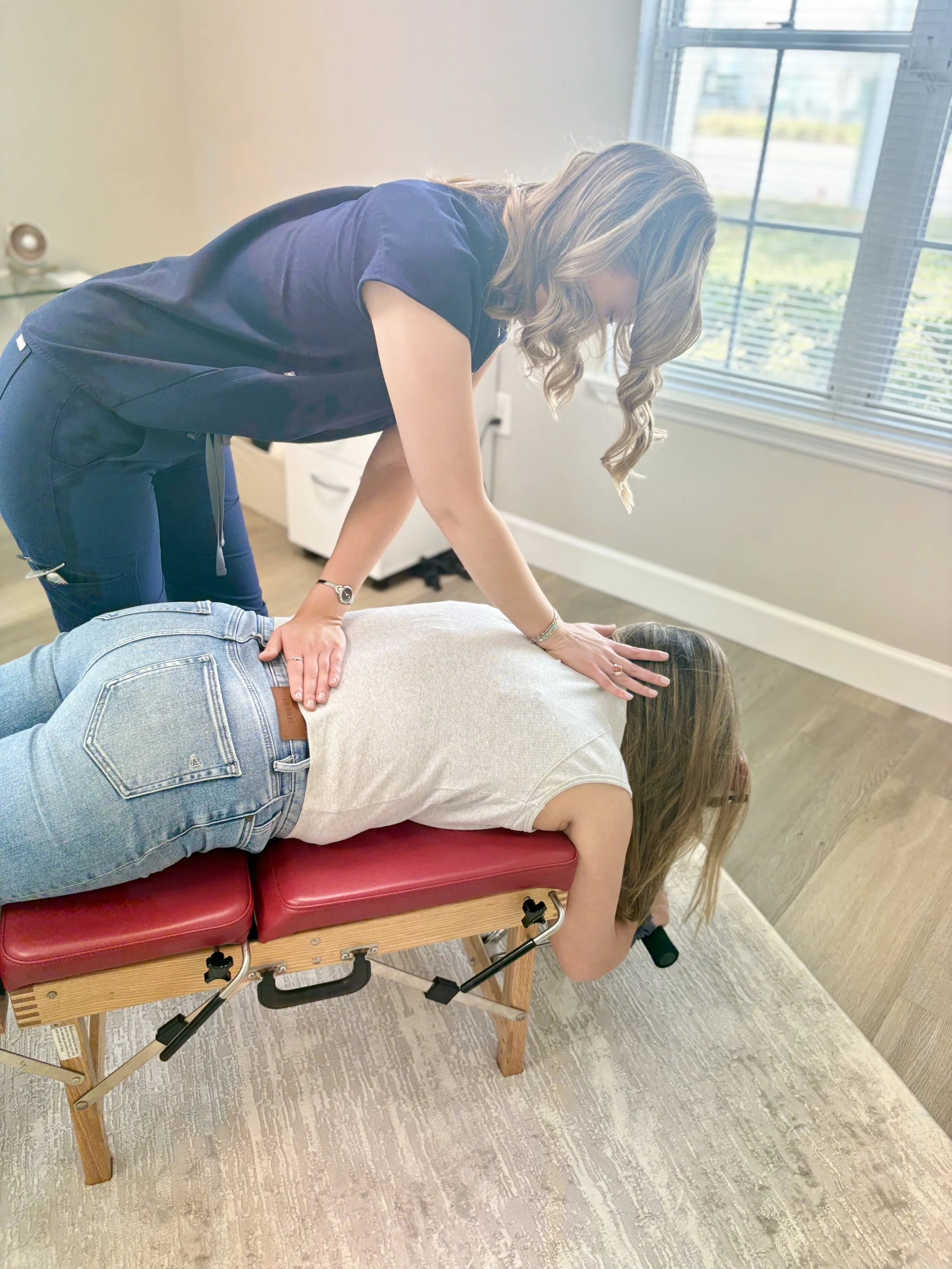 Female laying face down