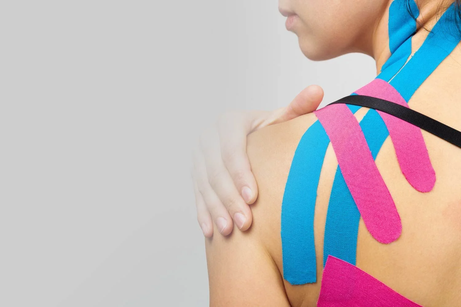 Kinesiotape located on shoulder