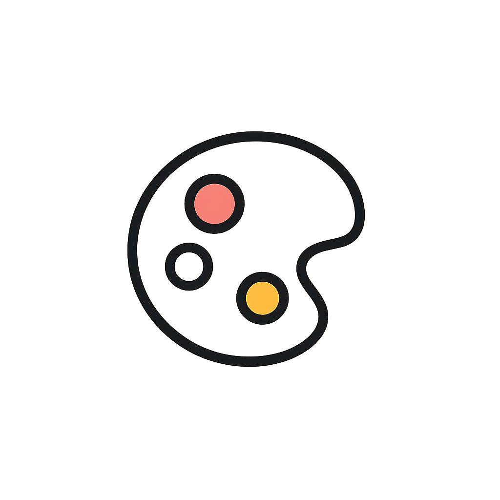 A stylized illustration of a classic video game controller with a black body, two round buttons (one pink and one yellow), and a directional pad.