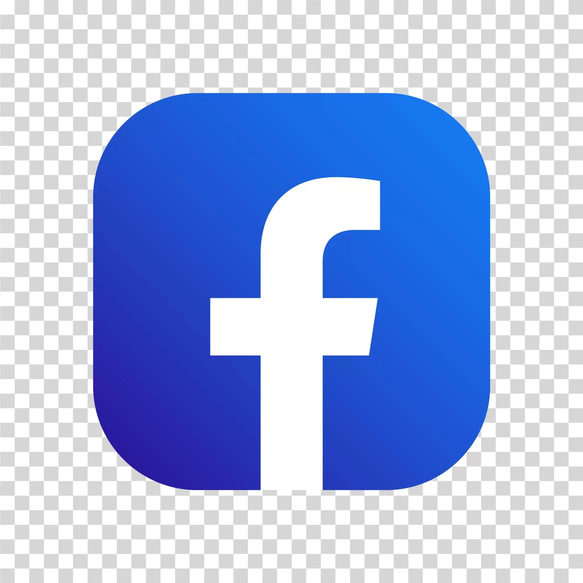 Facebook app icon with a white lowercase 'f' on a blue rounded square background.
