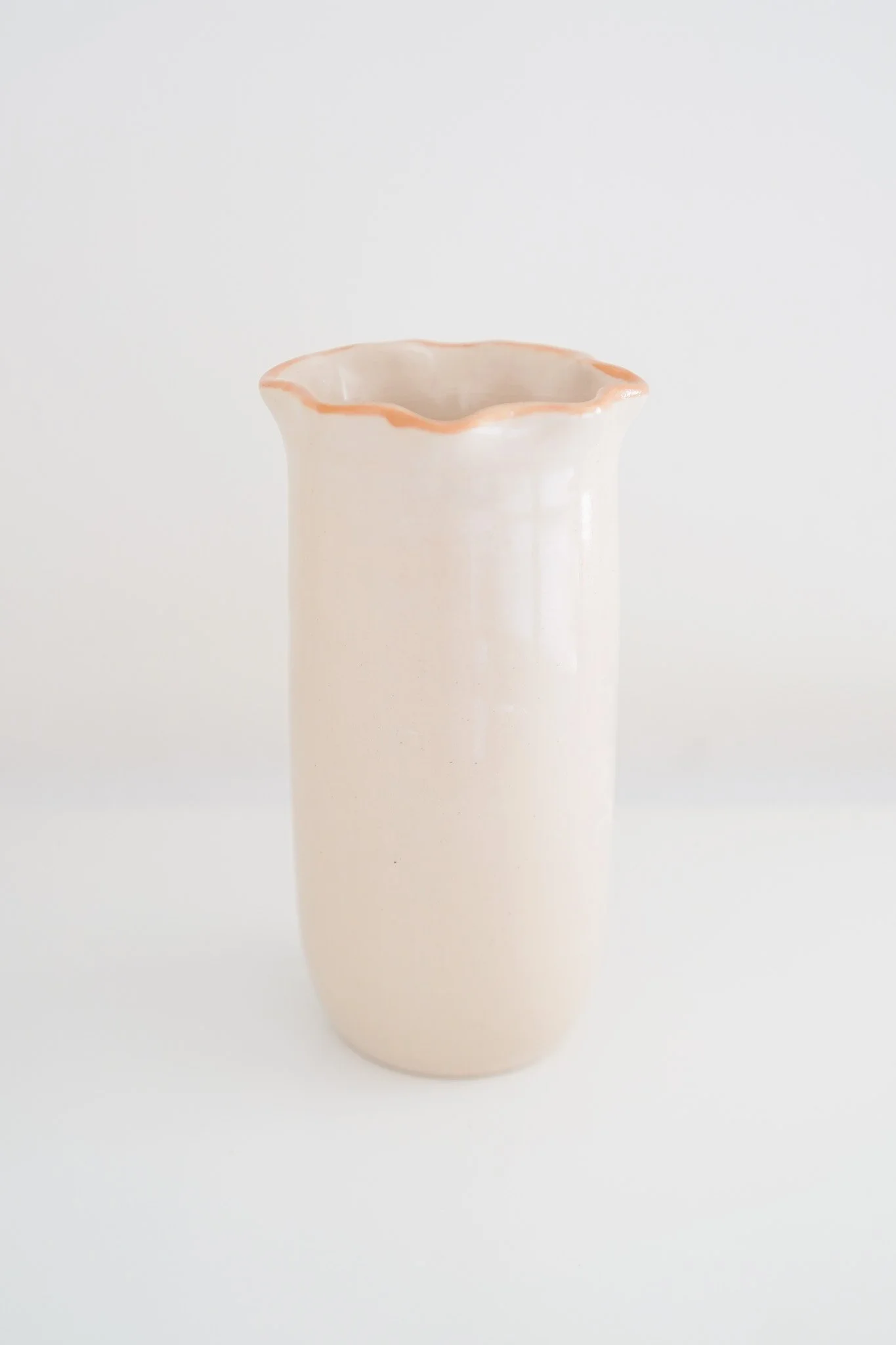 Handmade Ripple Ceramic Vase - Goldenrod