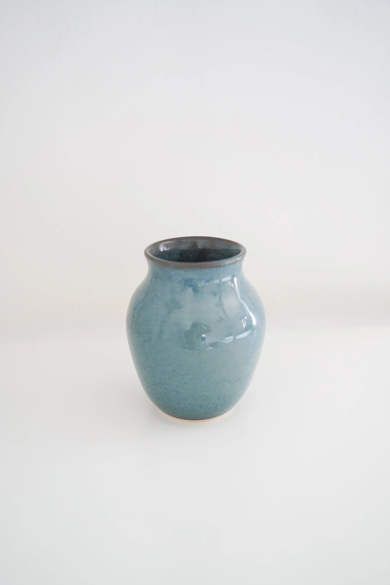 Handmade Floating Blue Ceramic Vase