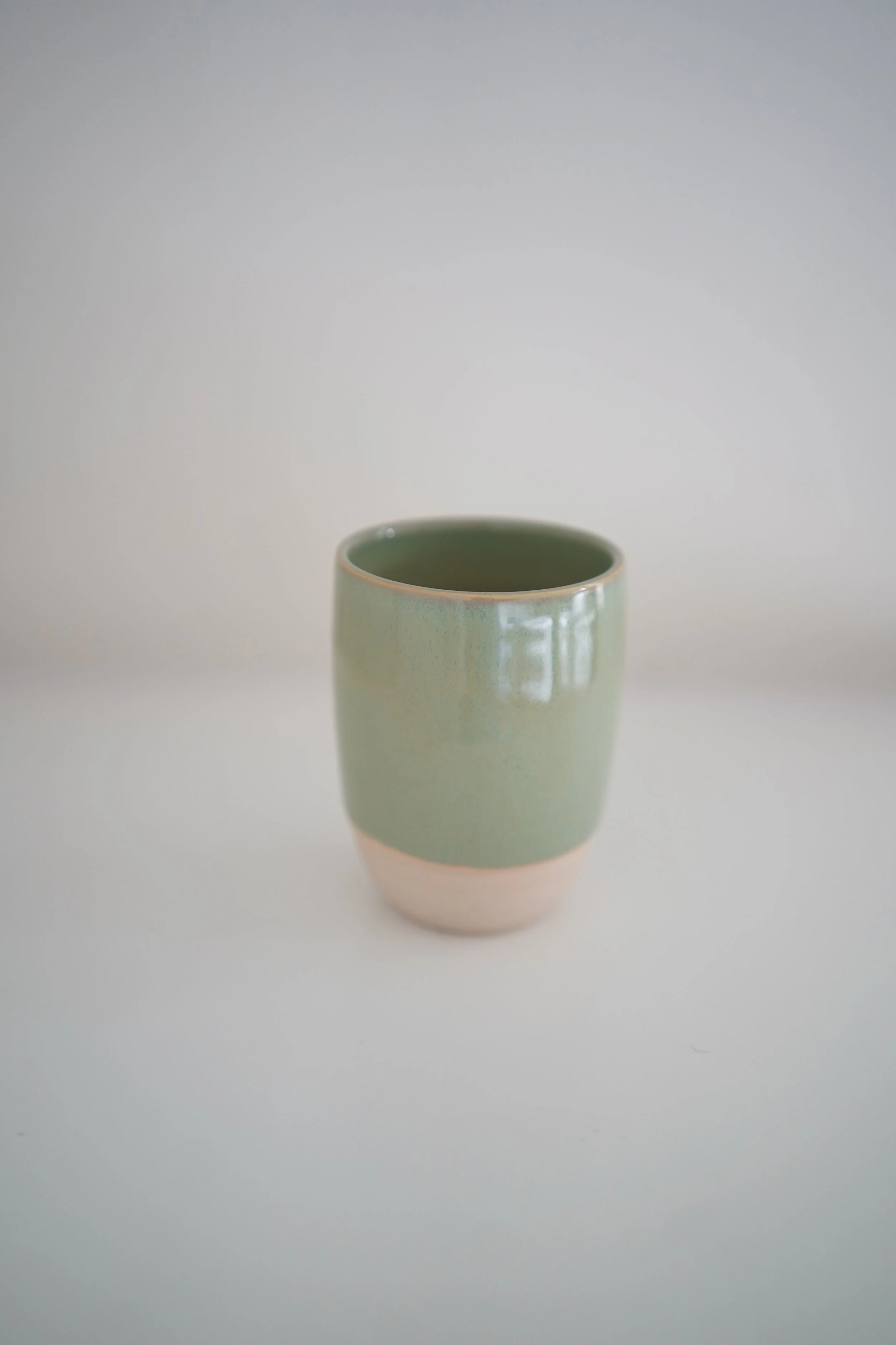 Handmade Ceramic Rutile Green Cup