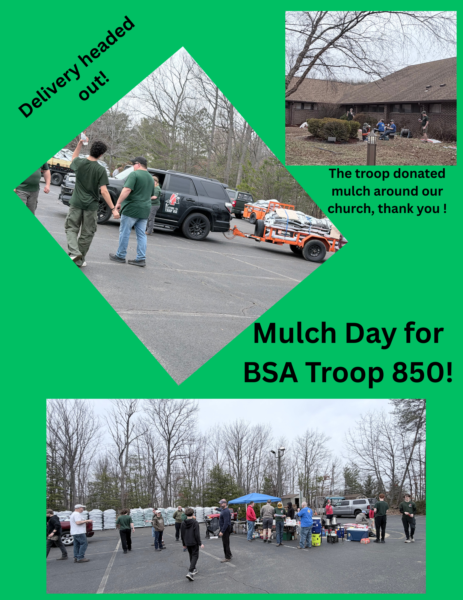 BSA Troop 850 Mulch Day