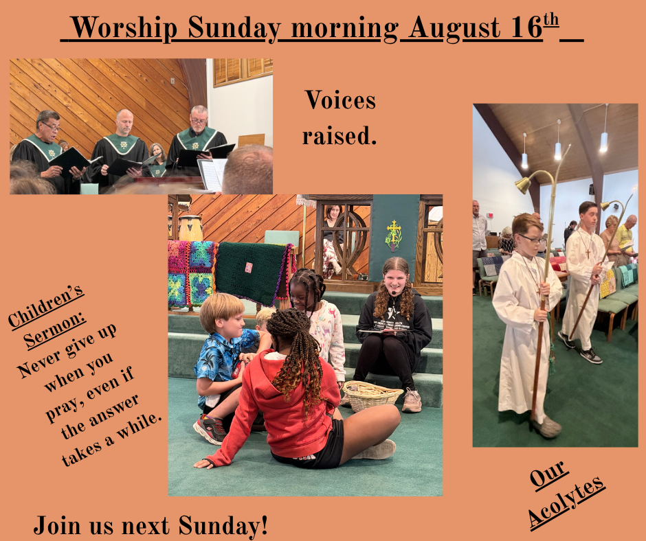 Sunday worship August 16th 