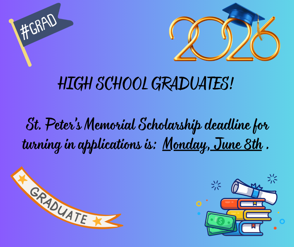 Scholarship Applications Due 6/8/2026.
