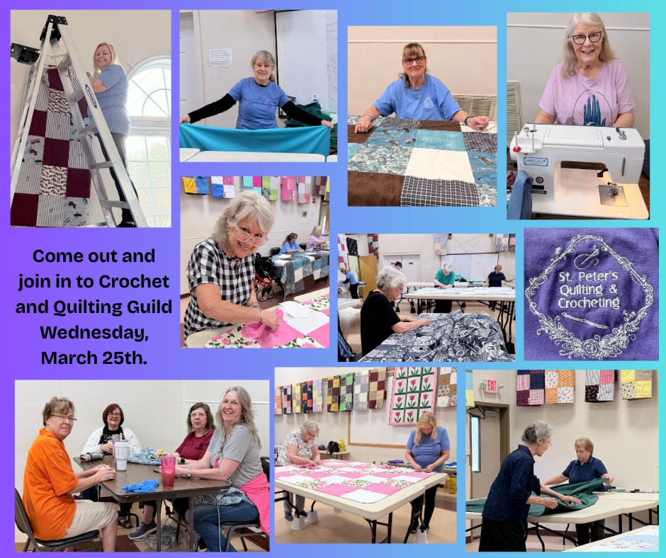 Quilting and Crochet Wednesday, March 11th