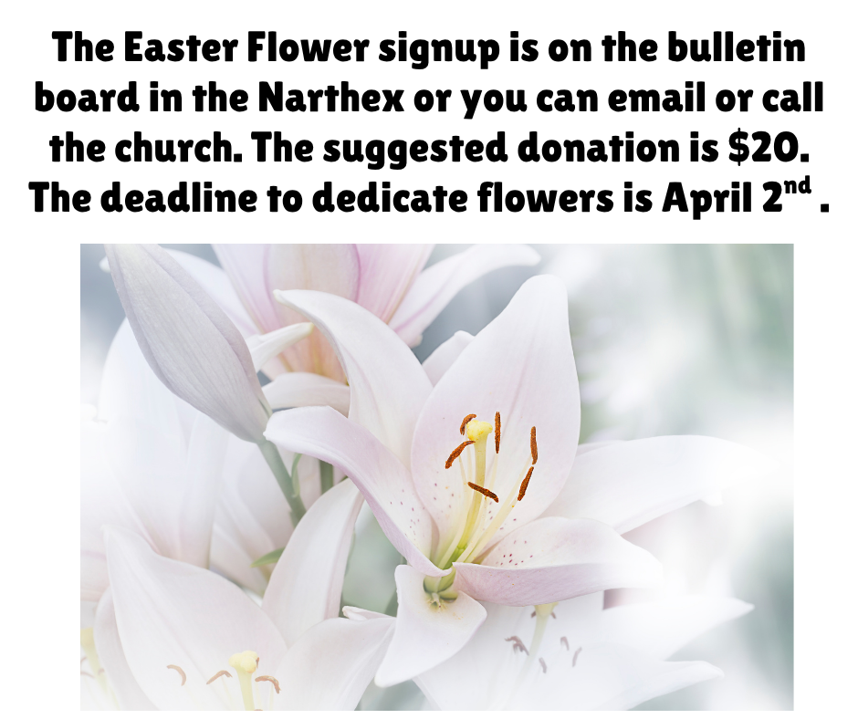 Easter Flower sign up