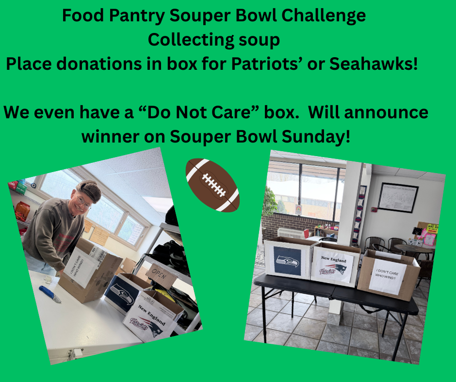 Souper Bowl - collecting soup cans